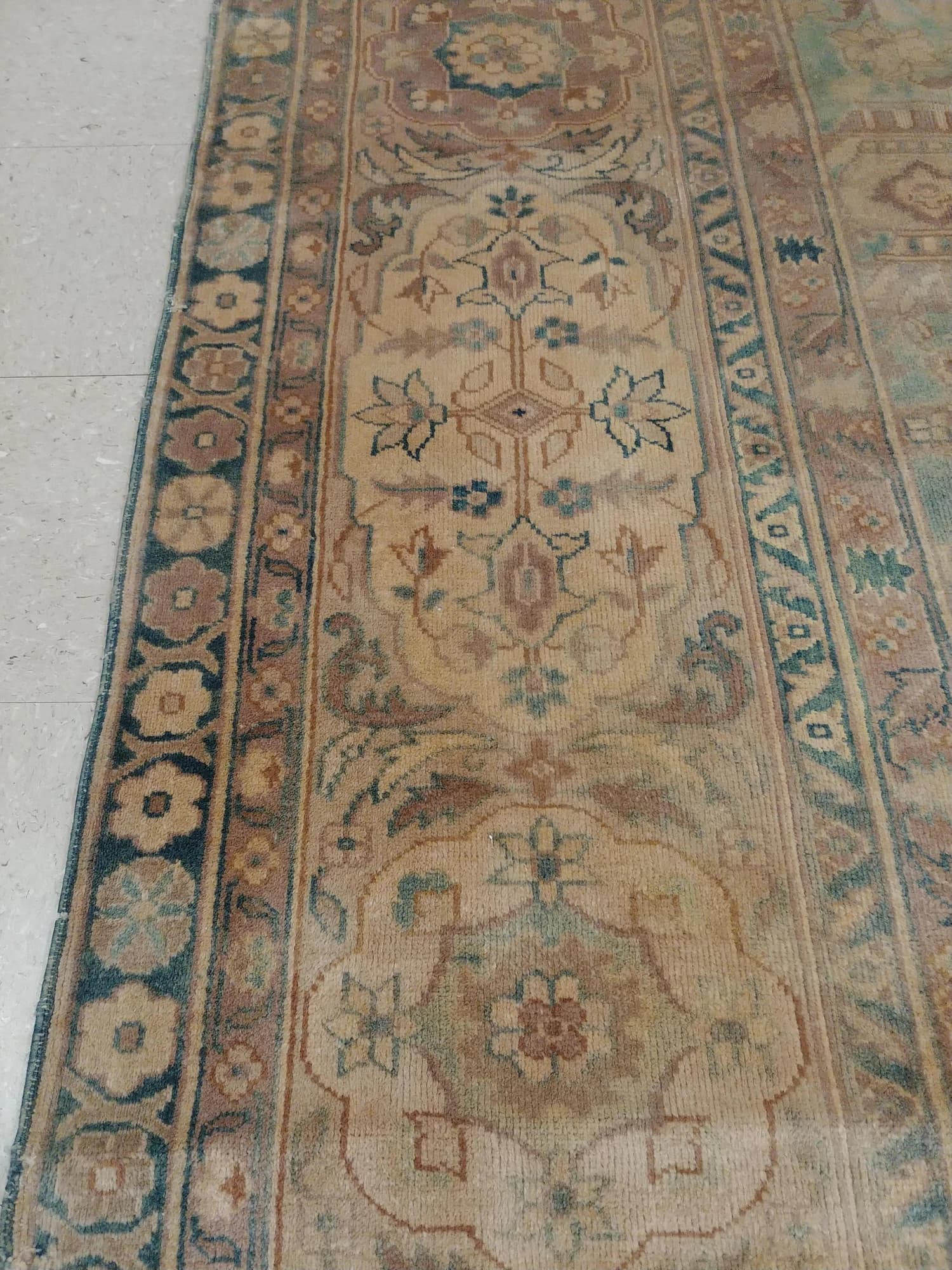 Agra Carpet in Green and Blue, actual catalog view 9