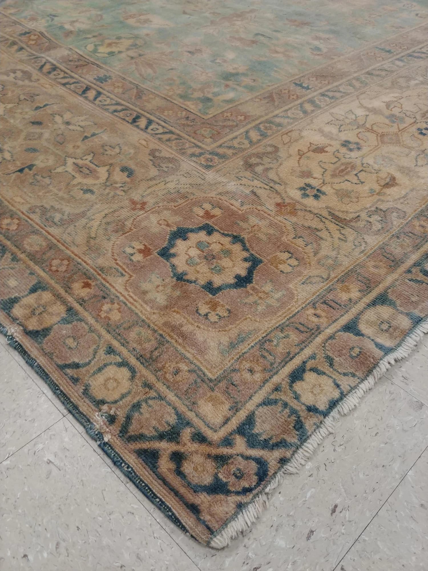 Agra Carpet in Green and Blue, actual catalog view 4