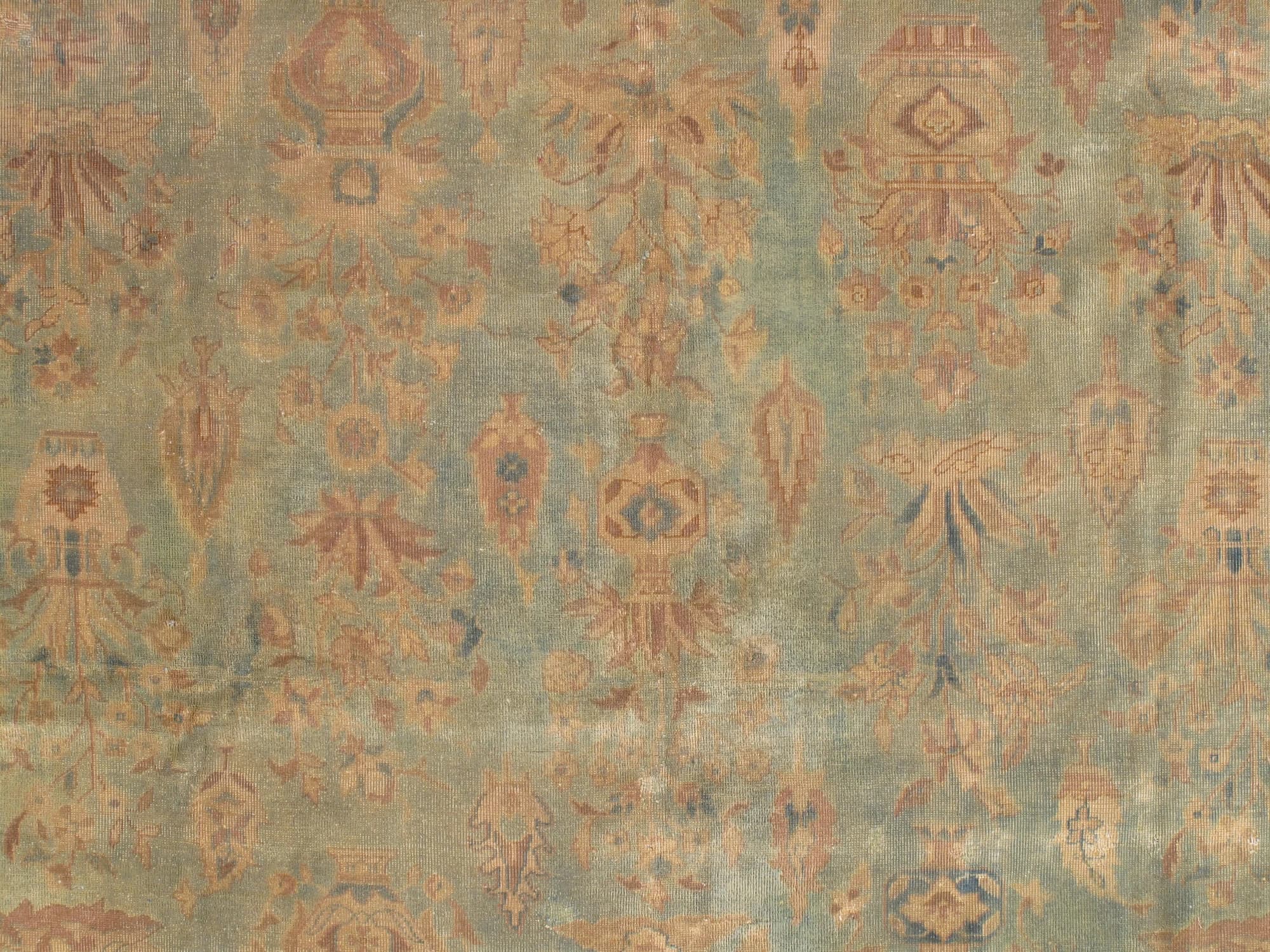 Agra Carpet in Green and Blue, actual catalog view 10
