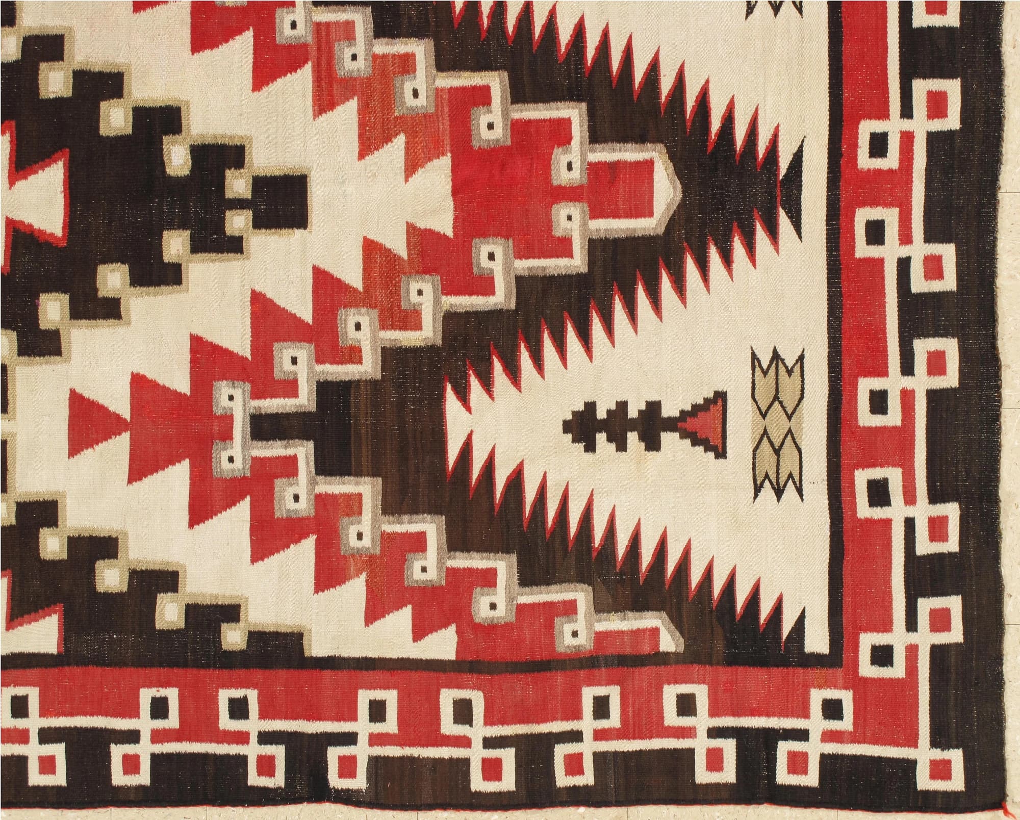 Navajo Rug in Beige and Coral, actual catalog view 3