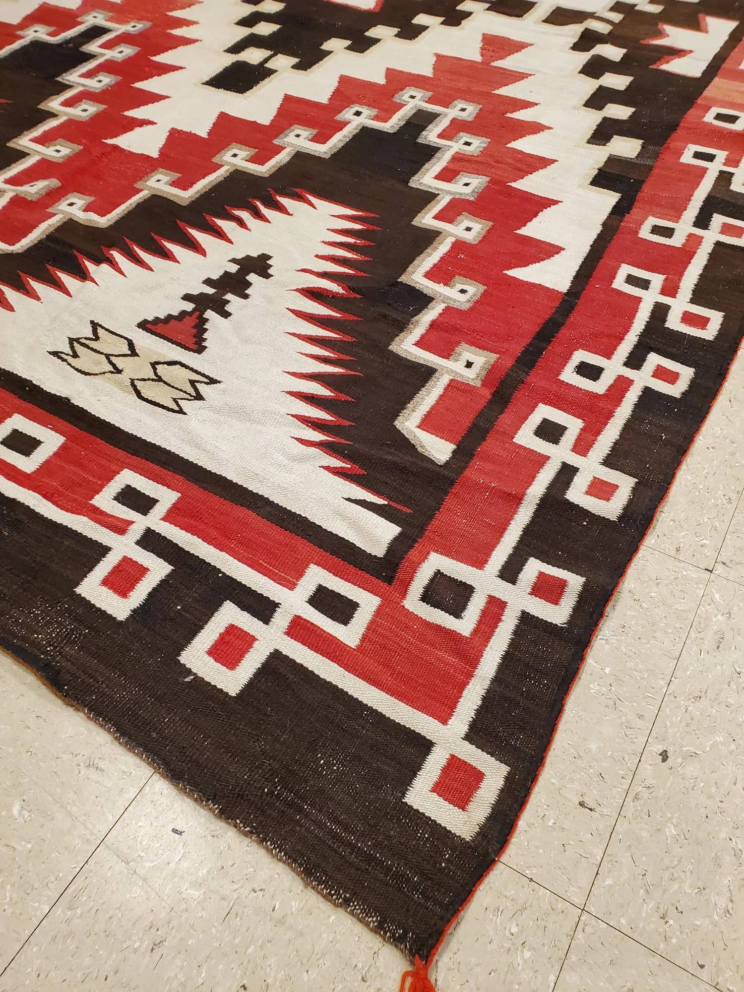 Navajo Rug in Beige and Coral, actual catalog view 11