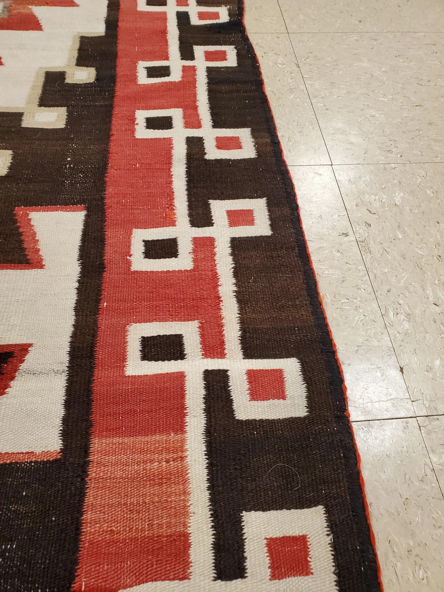 Navajo Rug in Beige and Coral, actual catalog view 10