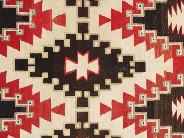 Navajo Rug in Beige and Coral, actual catalog view 2