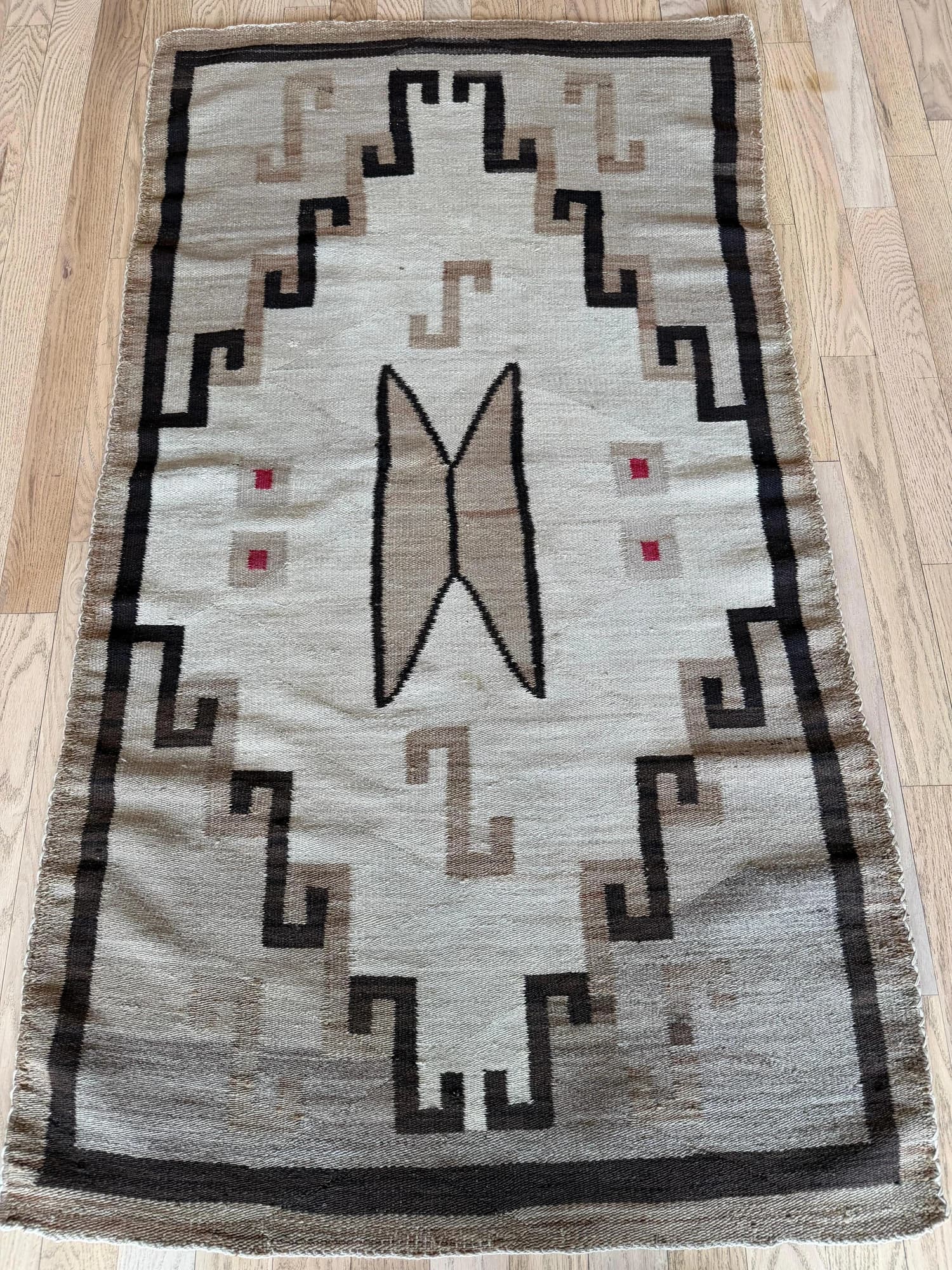 Navajo Bow Tie Rug, circa 1910, actual catalog view 9