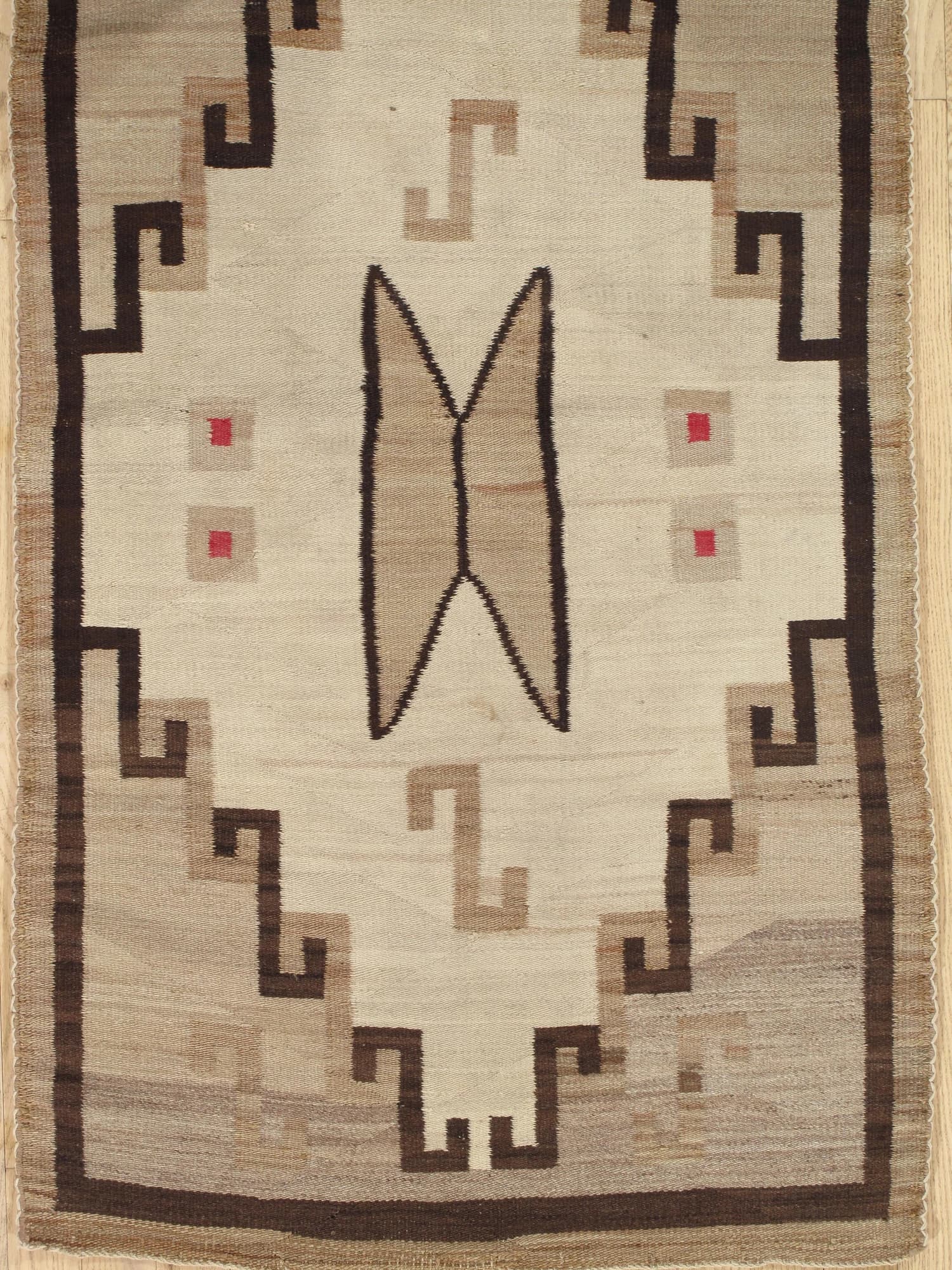 Navajo Bow Tie Rug, circa 1910, actual catalog view 4