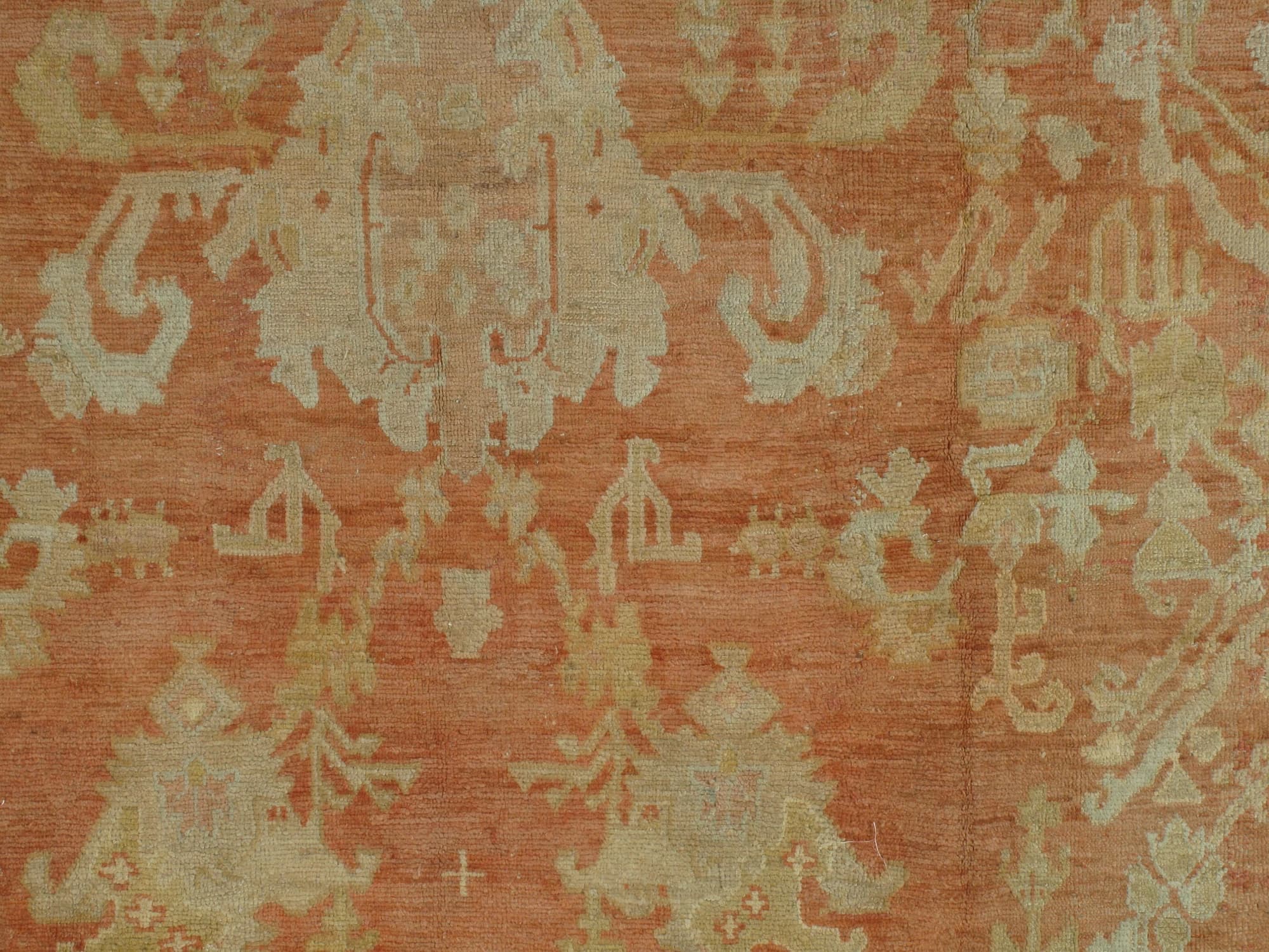 Oushak Carpet in Coral and Gold, actual catalog view 9