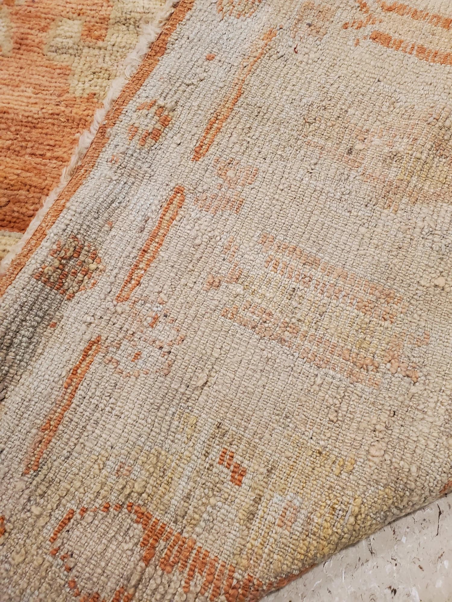 Oushak Carpet in Coral and Gold, actual catalog view 11