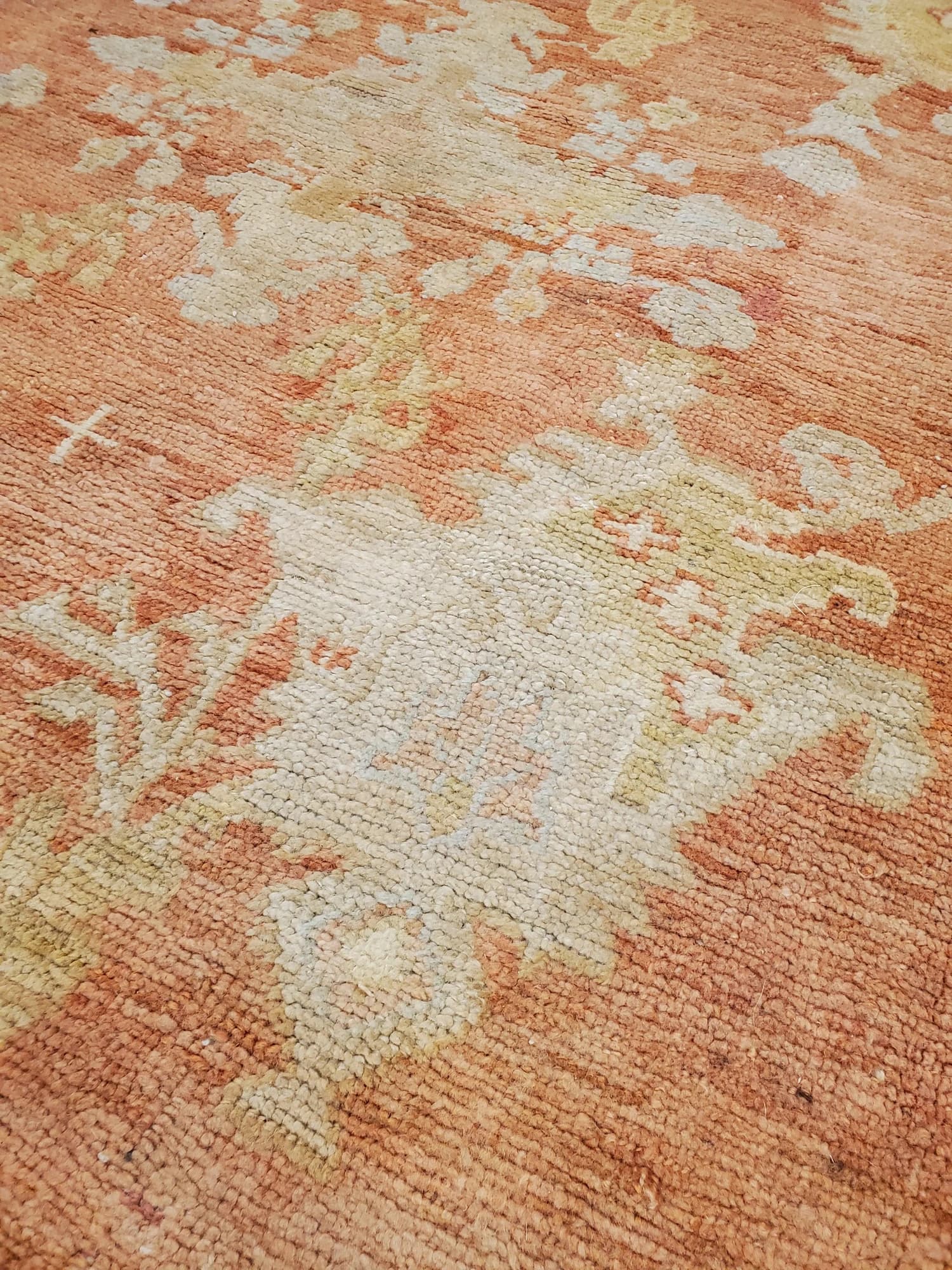 Oushak Carpet in Coral and Gold, actual catalog view 6