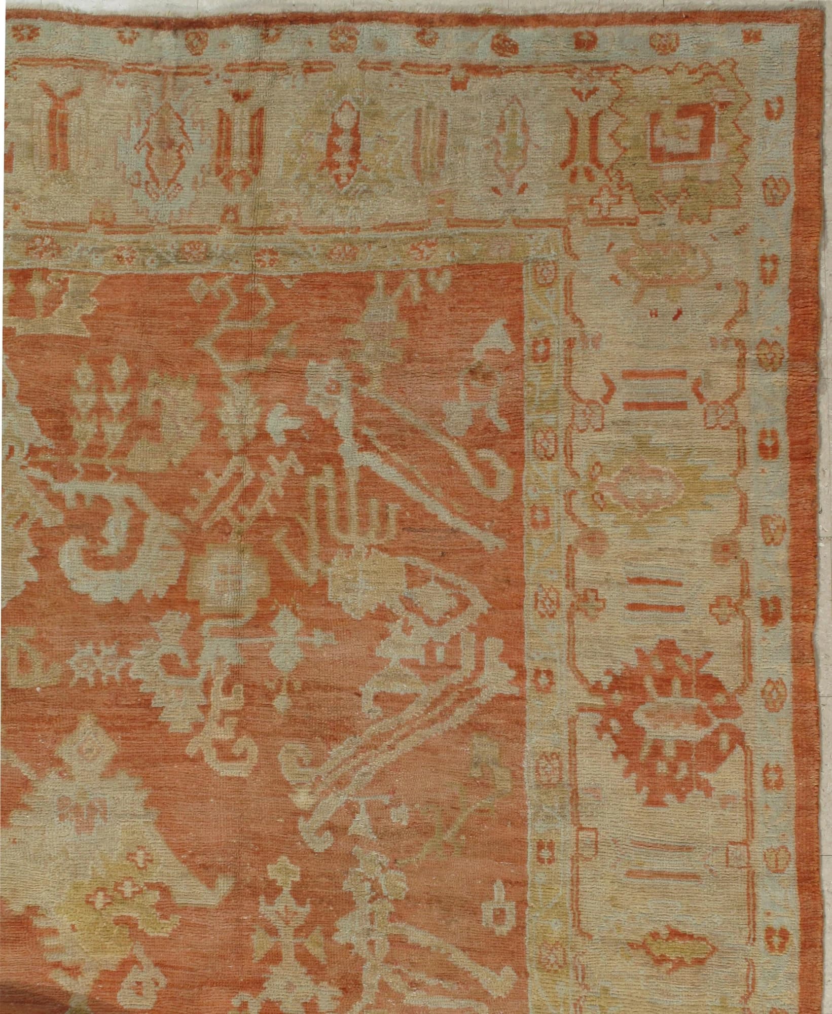 Oushak Carpet in Coral and Gold, actual catalog view 7