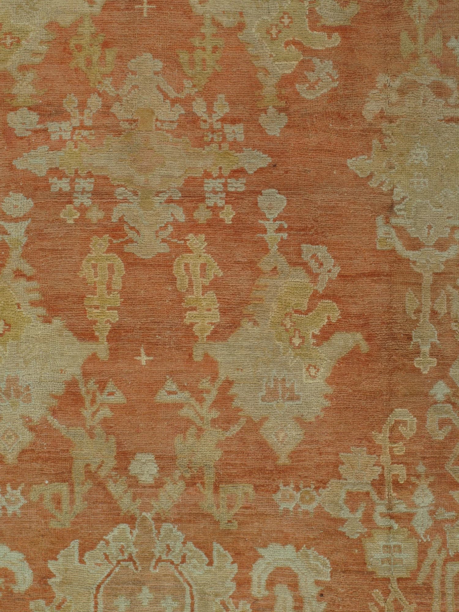 Oushak Carpet in Coral and Gold, actual catalog view 10