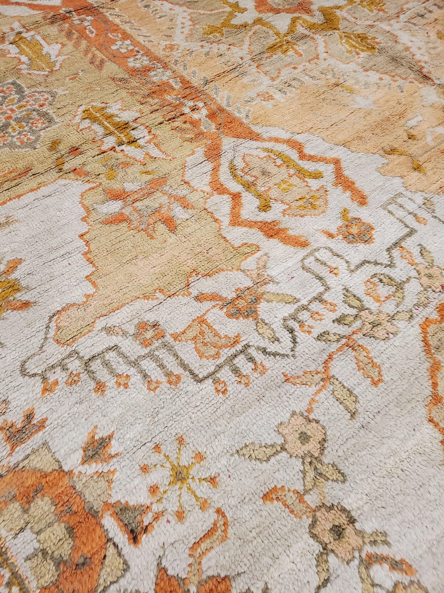 Oushak Carpet in Ivory and Gray, actual catalog view 4