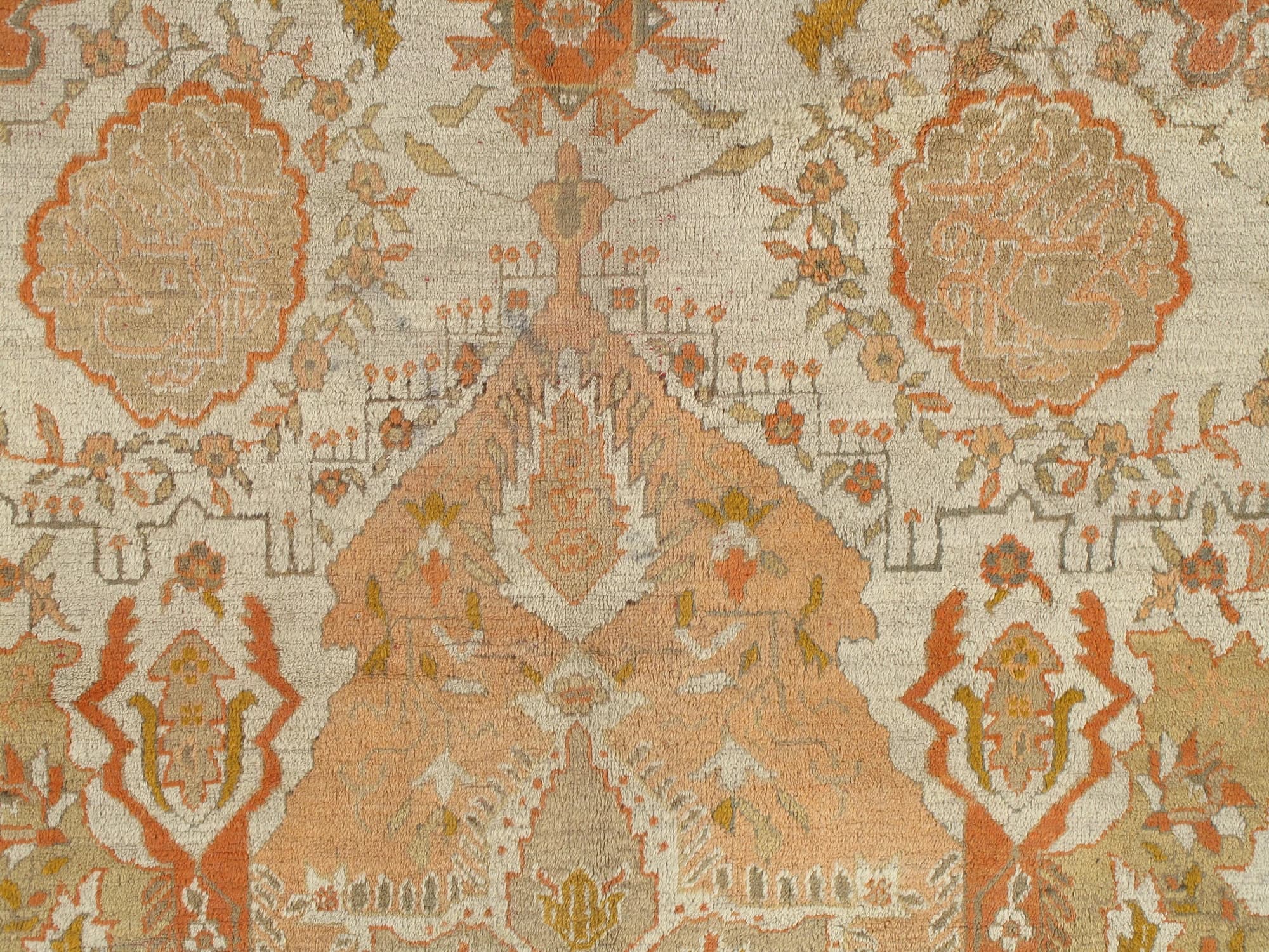 Oushak Carpet in Ivory and Gray, actual catalog view 10