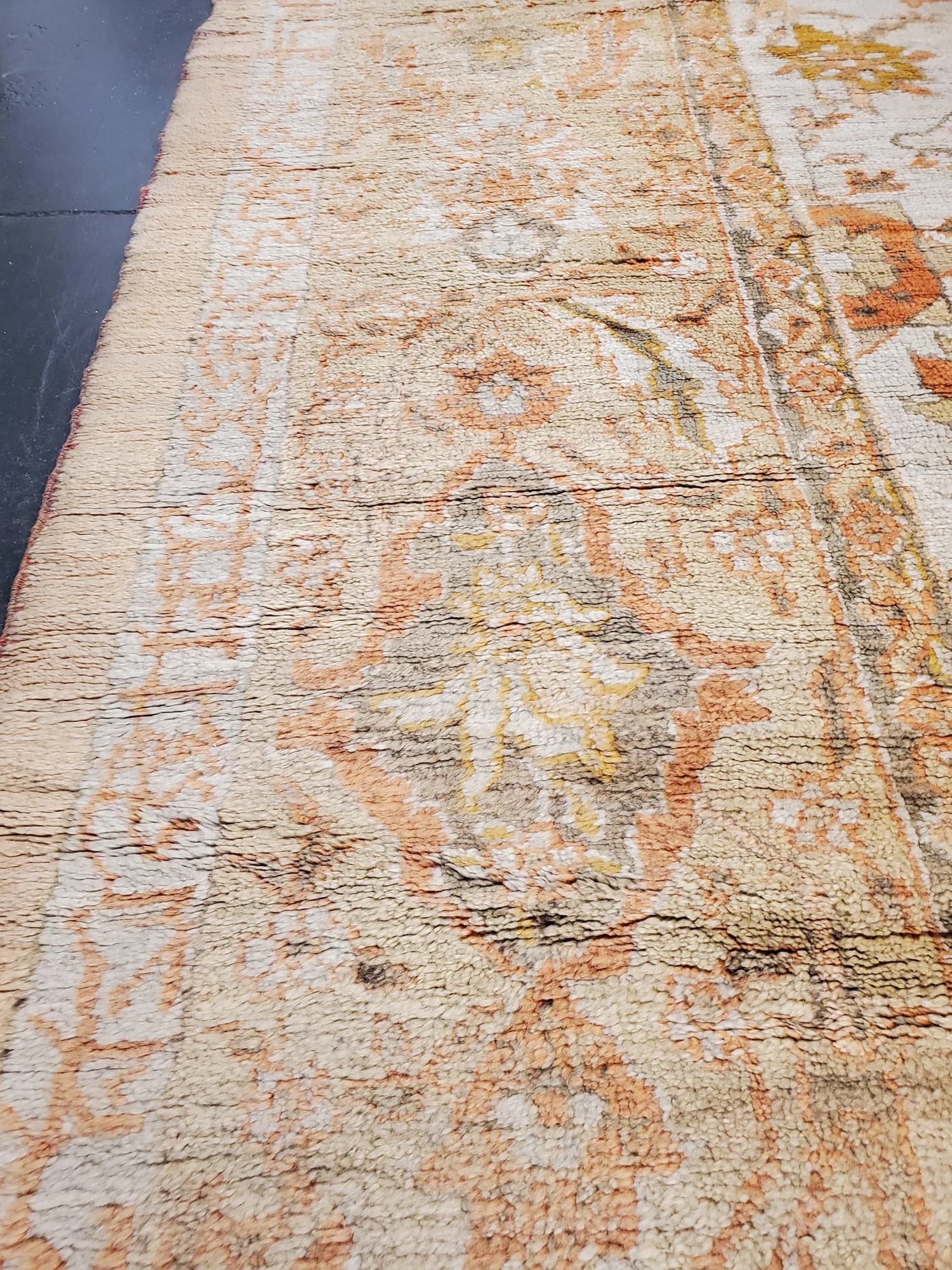Oushak Carpet in Ivory and Gray, actual catalog view 5