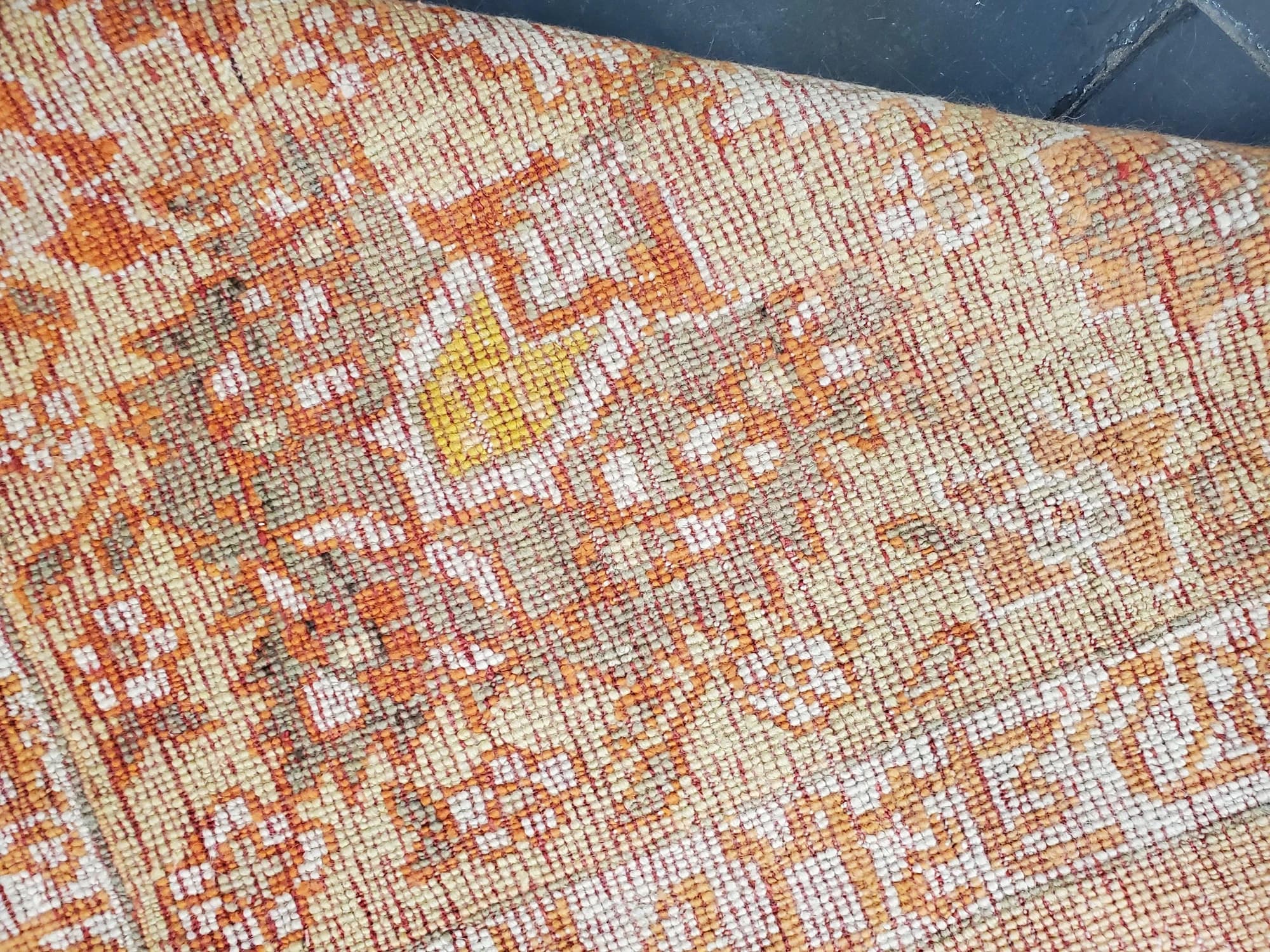 Oushak Carpet in Ivory and Gray, actual catalog view 12