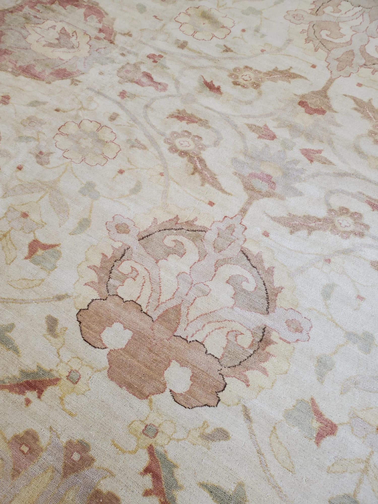 Oushak Carpet in Beige and Gray, actual catalog view 5