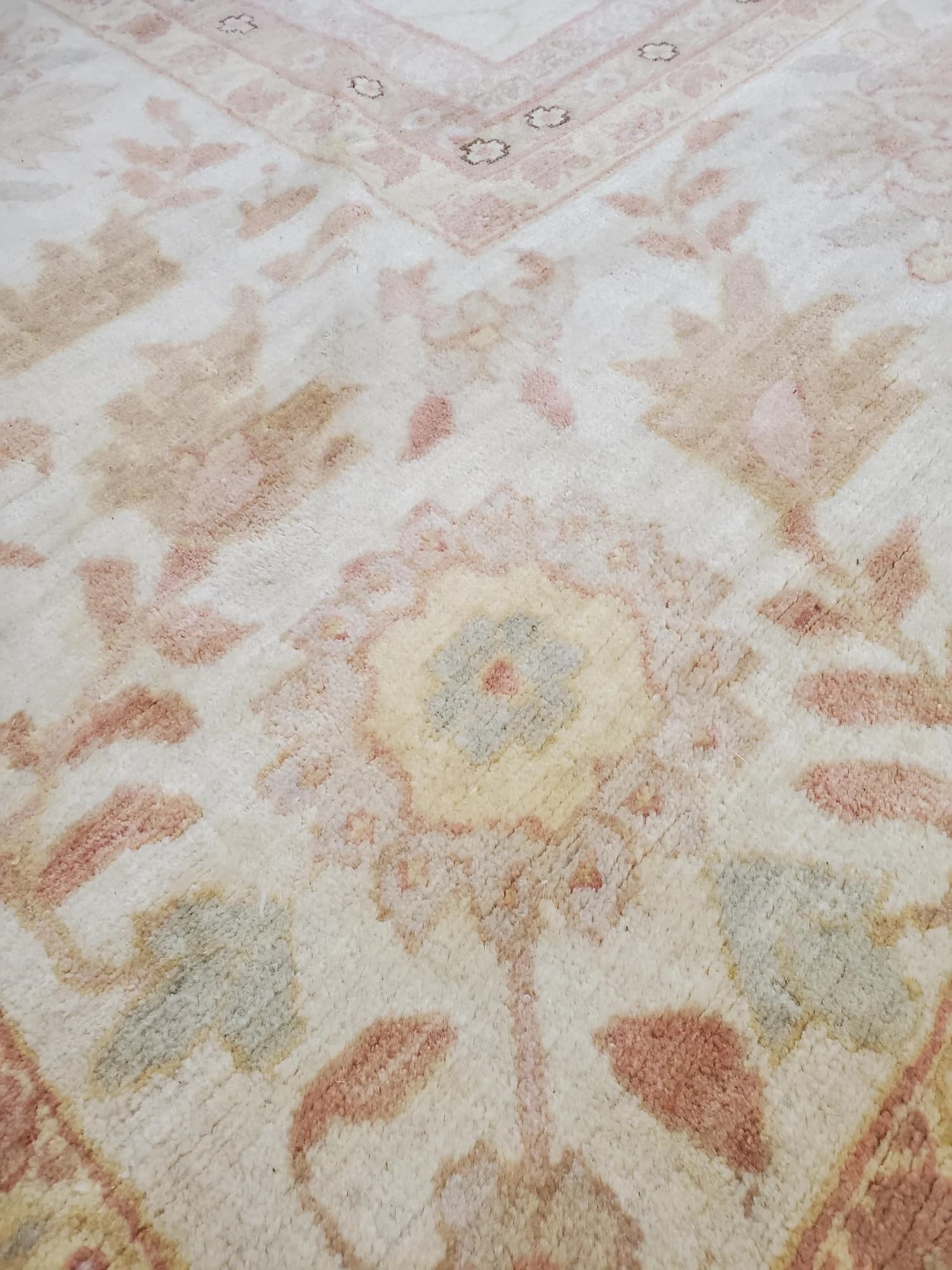 Oushak Carpet in Beige and Gray, actual catalog view 8