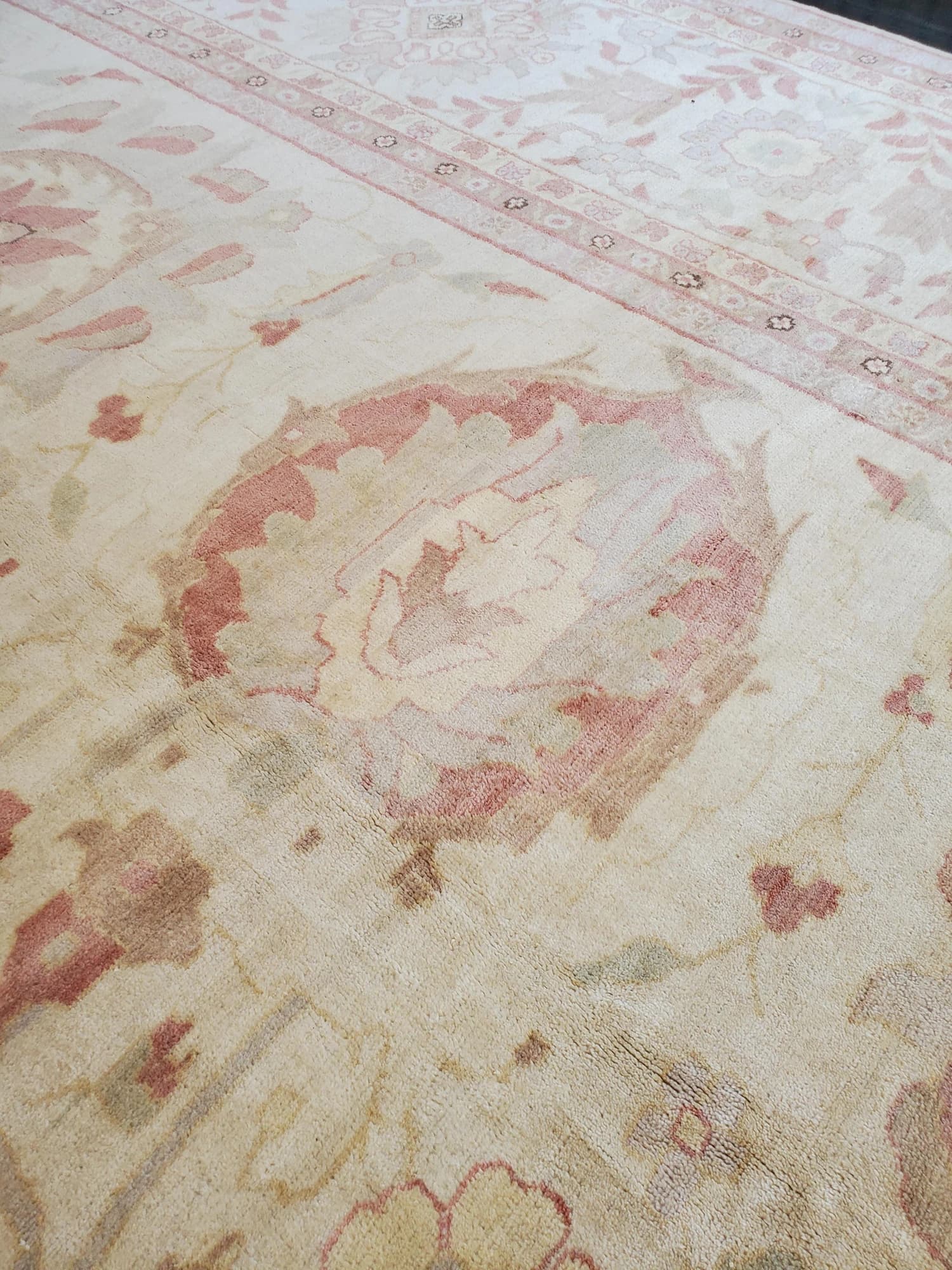Oushak Carpet in Beige and Gray, actual catalog view 4