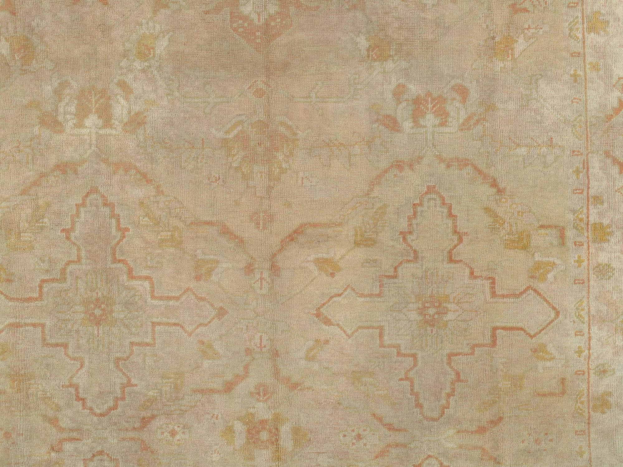 Oushak Carpet in Beige and Coral, actual catalog view 7