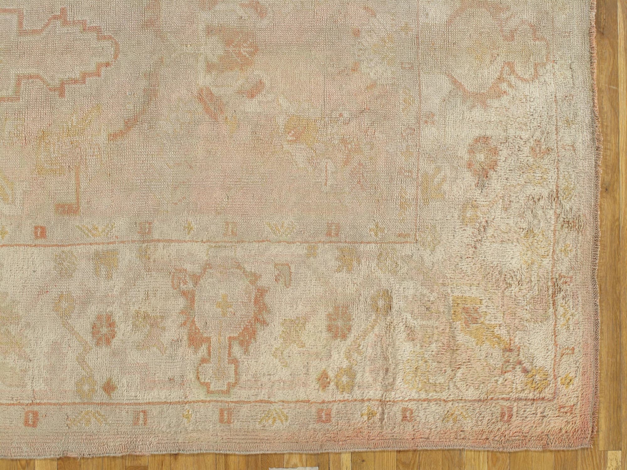 Oushak Carpet in Beige and Coral, actual catalog view 3