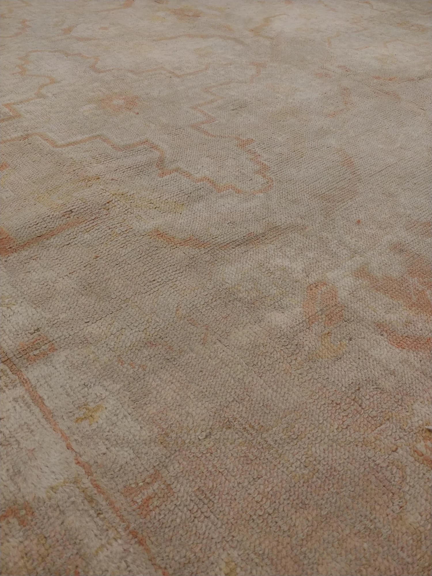 Oushak Carpet in Beige and Coral, actual catalog view 6