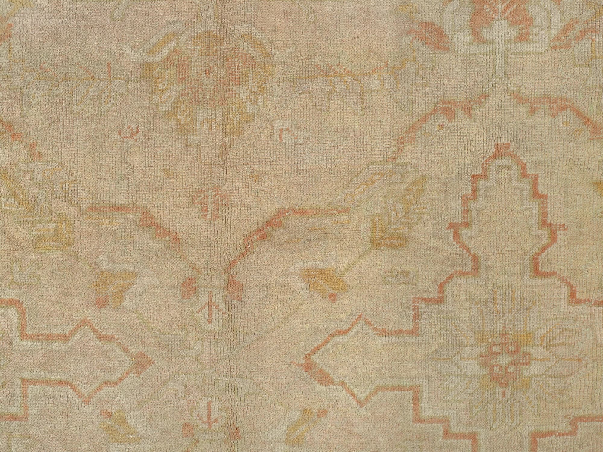 Oushak Carpet in Beige and Coral, actual catalog view 4