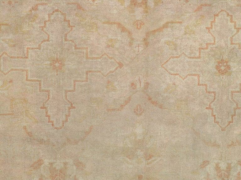 Oushak Carpet in Beige and Coral, actual catalog view 2