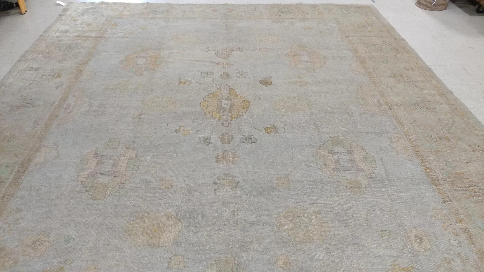 Oushak Carpet with Pale Yellow Border, actual catalog view 5