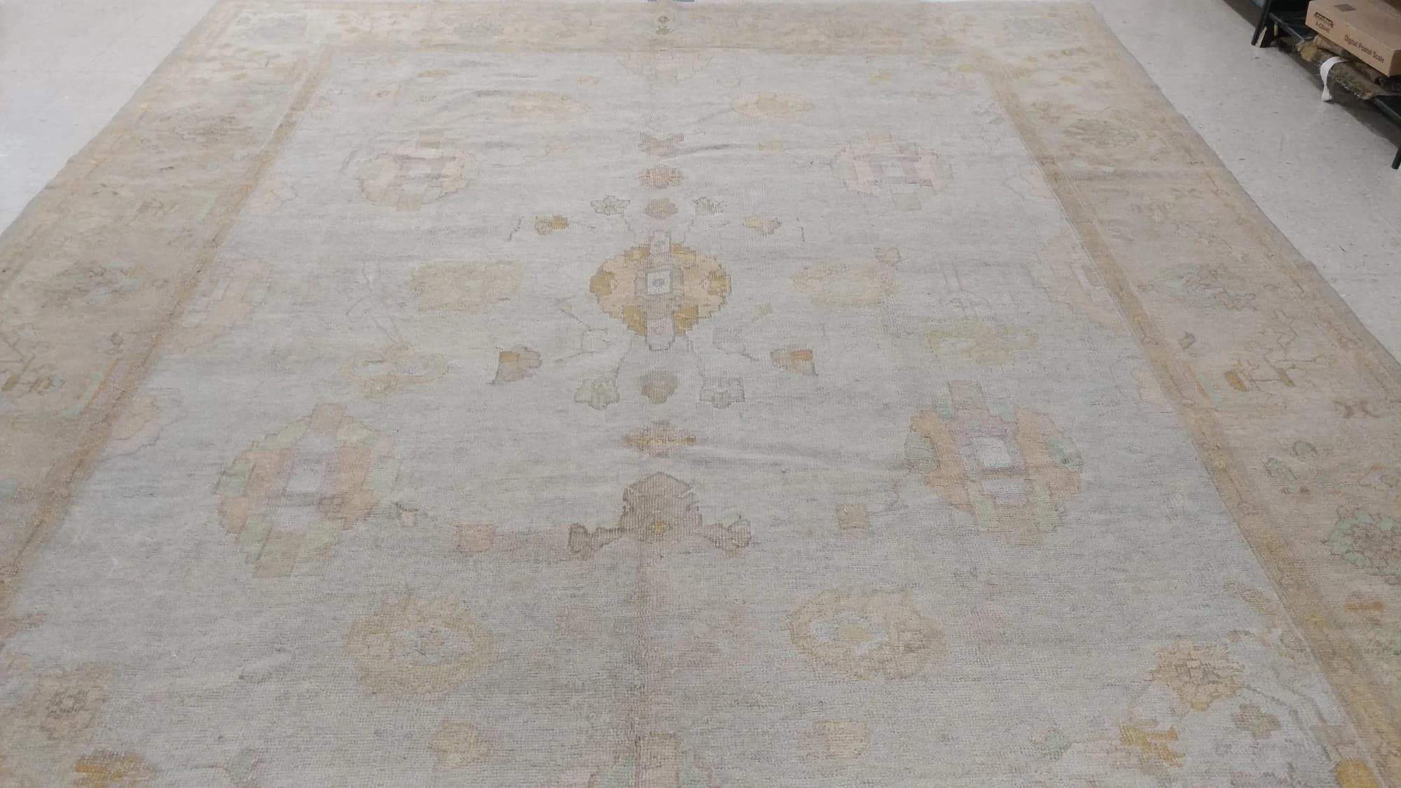 Oushak Carpet with Pale Yellow Border, actual catalog view 7