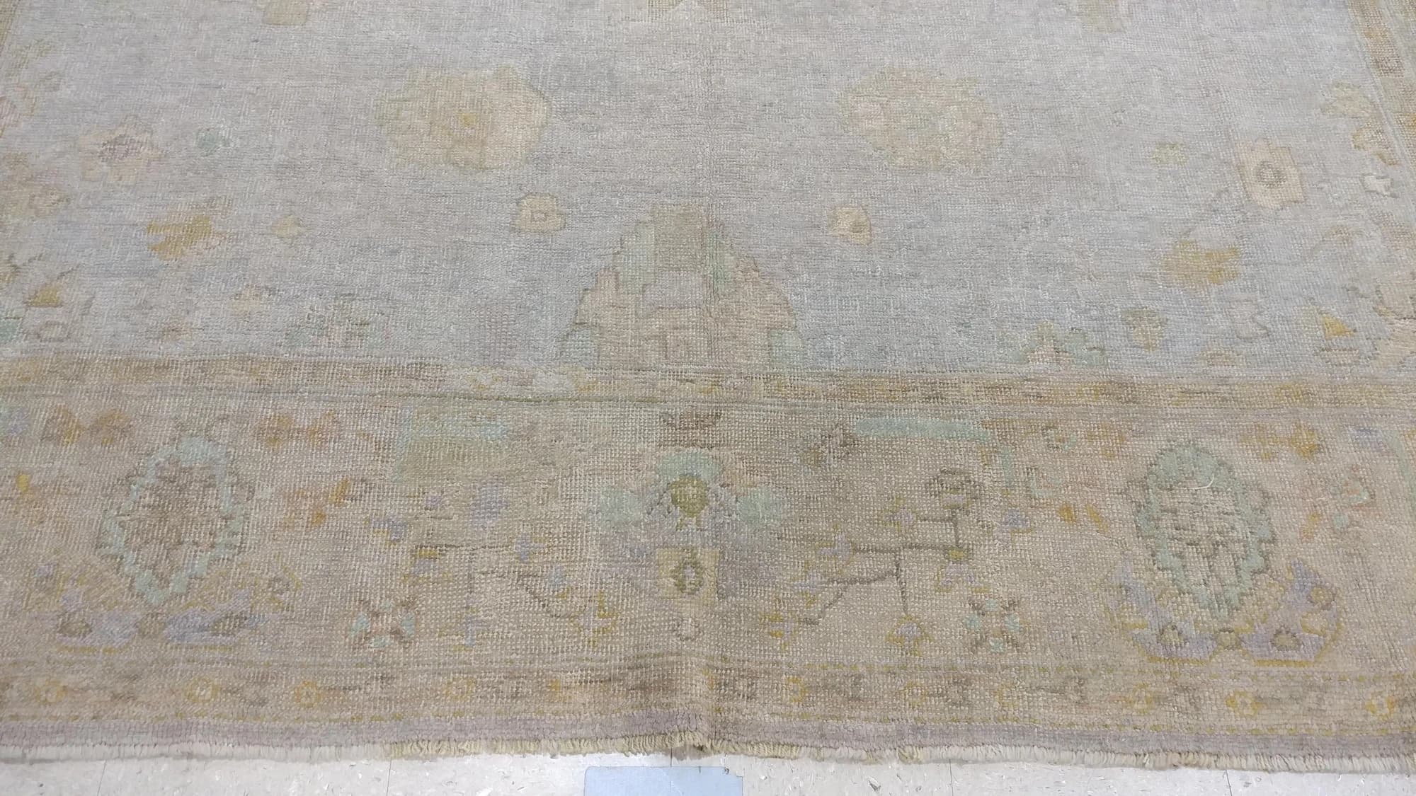 Oushak Carpet with Pale Yellow Border, actual catalog view 4