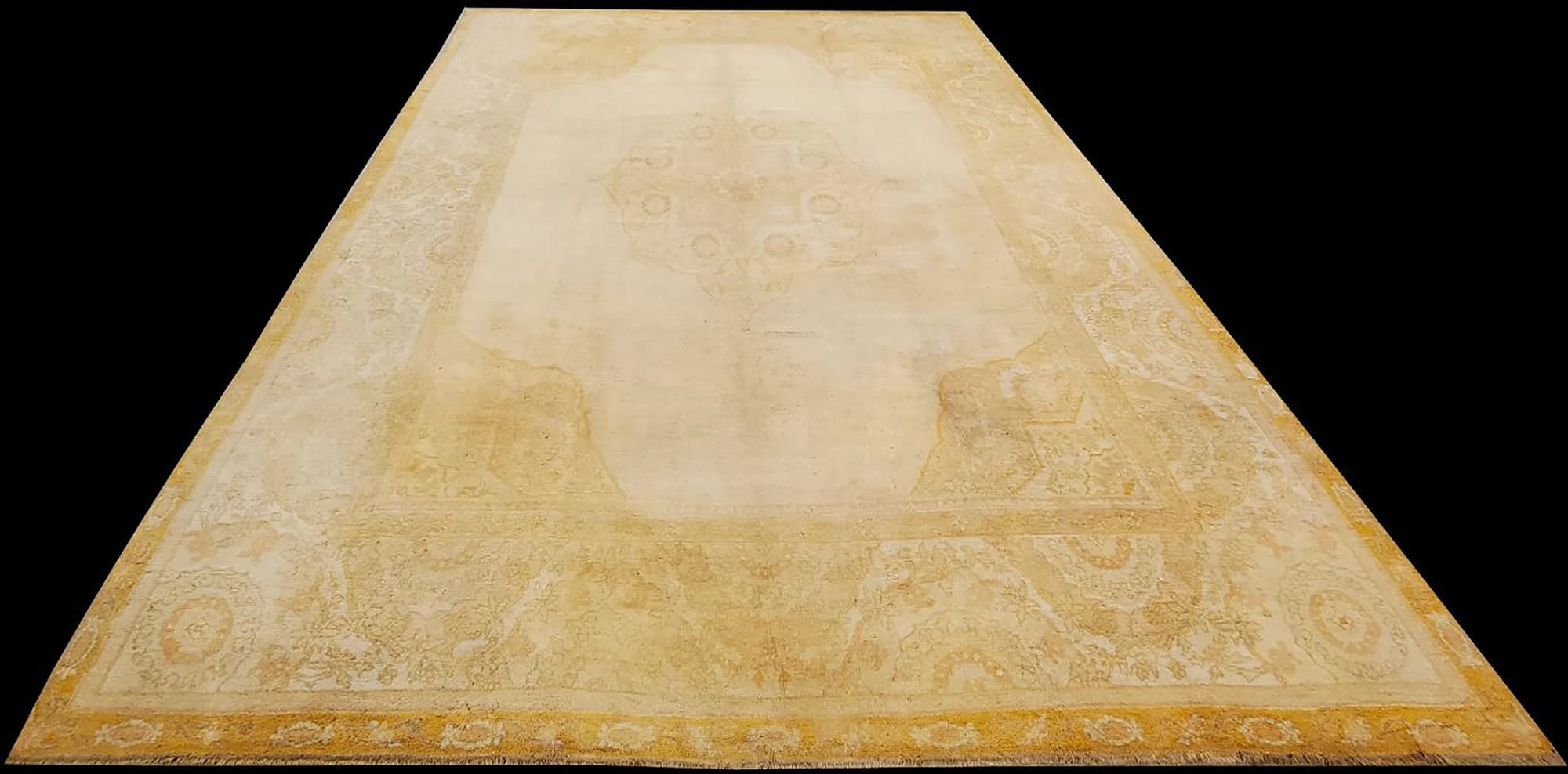 Oushak Carpet in Ivory and Saffron, actual catalog view 14