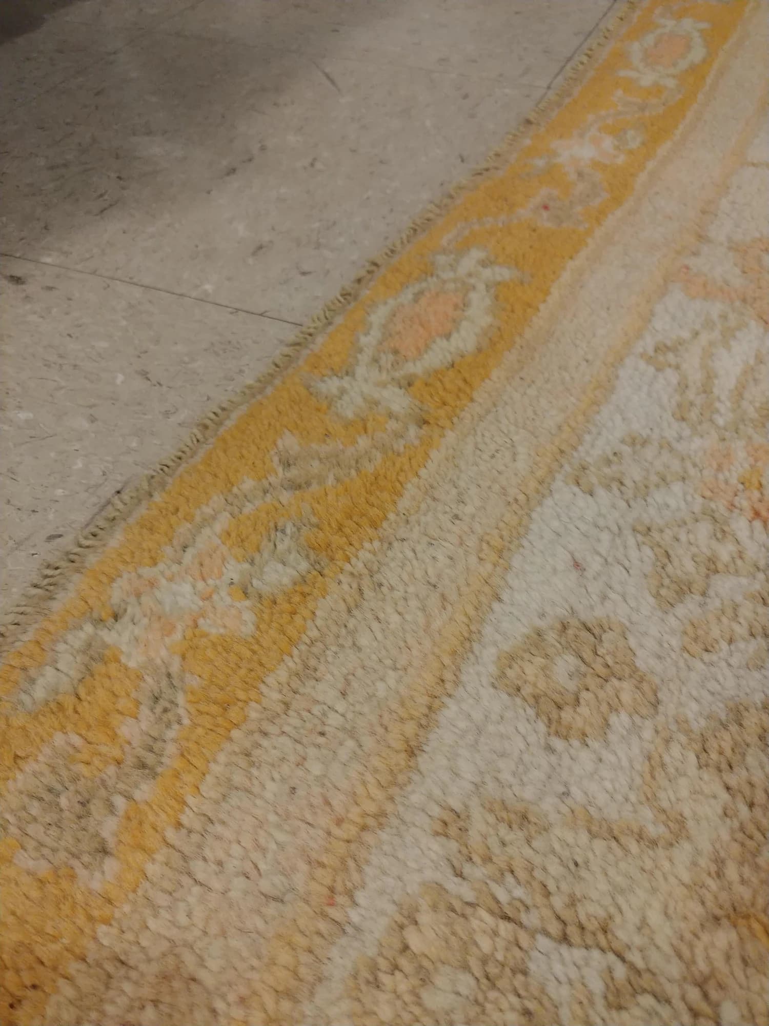 Oushak Carpet in Ivory and Saffron, actual catalog view 4