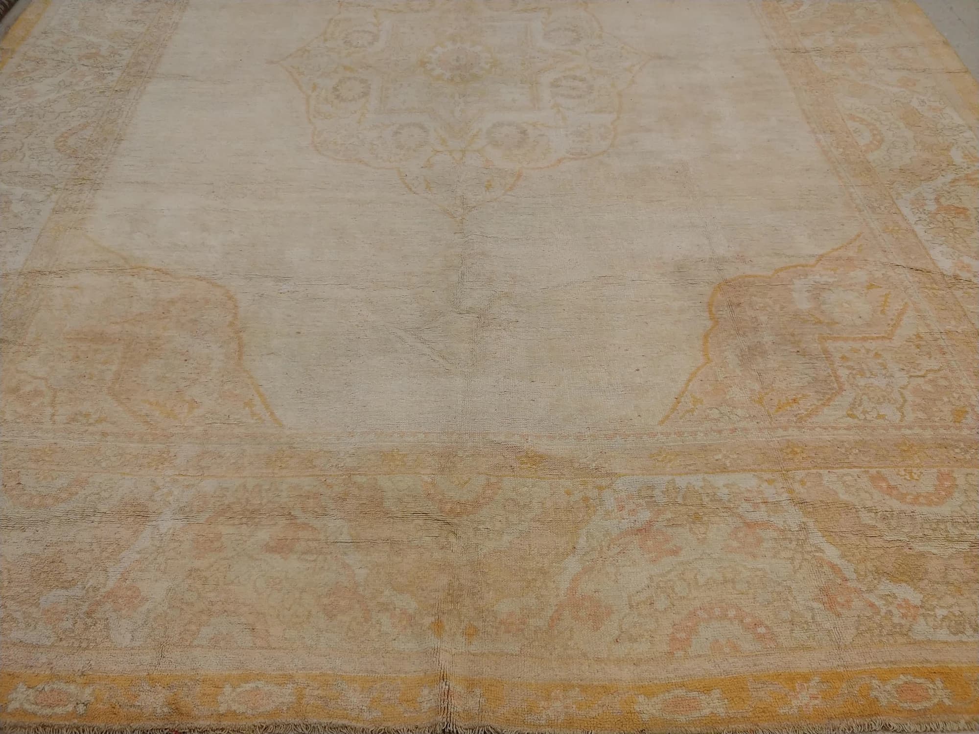 Oushak Carpet in Ivory and Saffron, actual catalog view 11