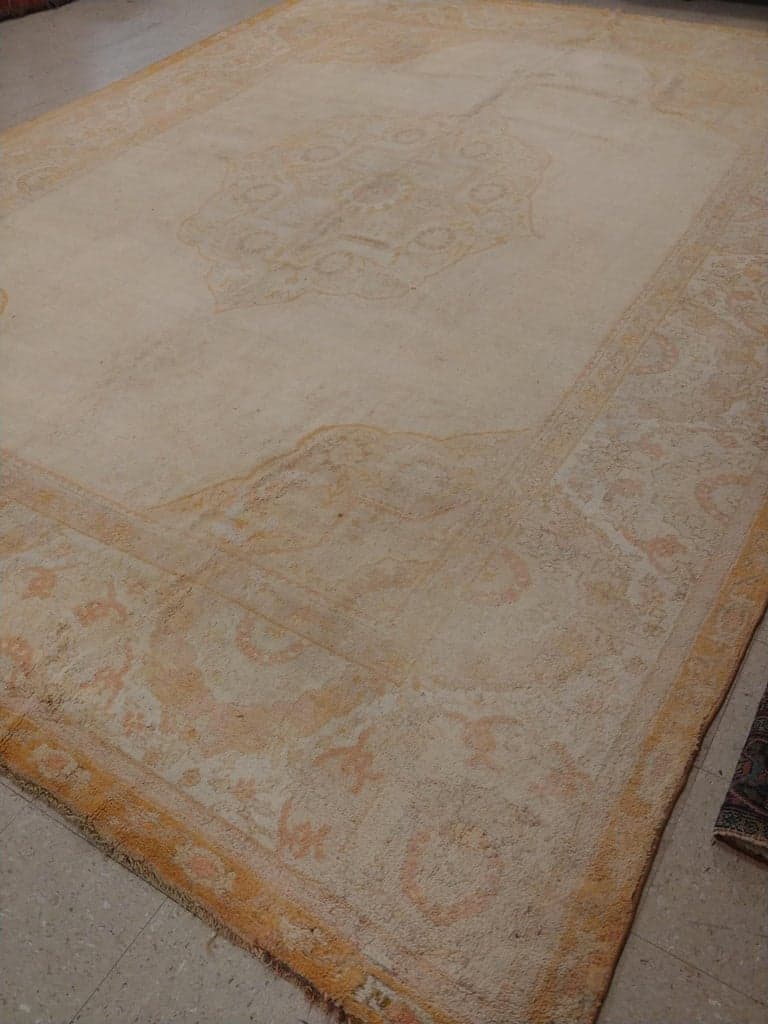 Oushak Carpet in Ivory and Saffron, actual catalog view 2