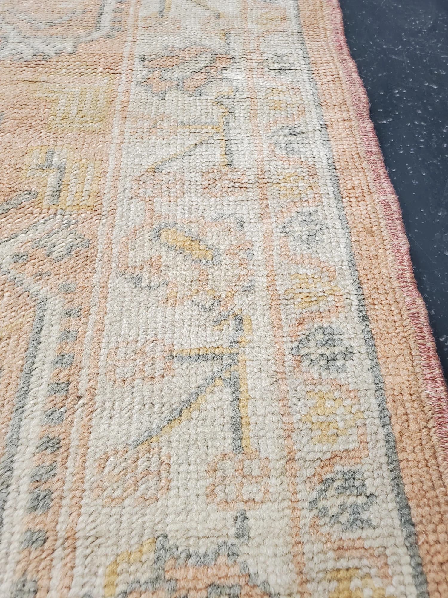 Oushak Carpet in Pink and Ivory, actual catalog view 5