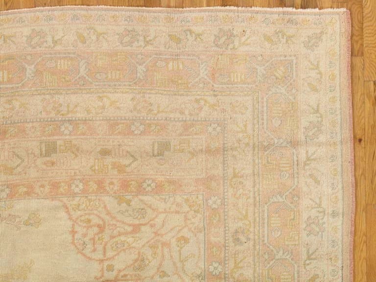 Oushak Carpet in Pink and Ivory, actual catalog view 12