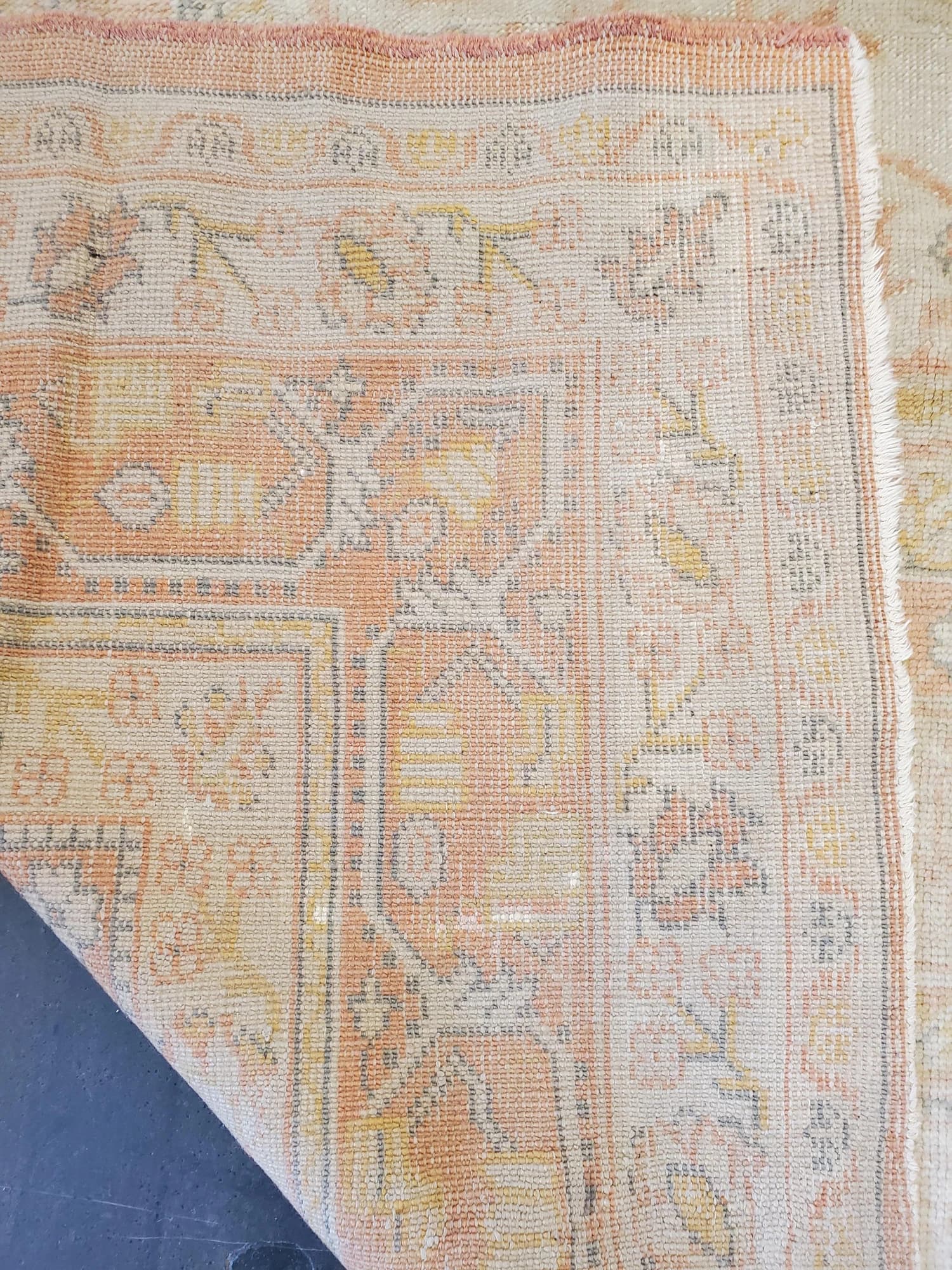 Oushak Carpet in Pink and Ivory, actual catalog view 8