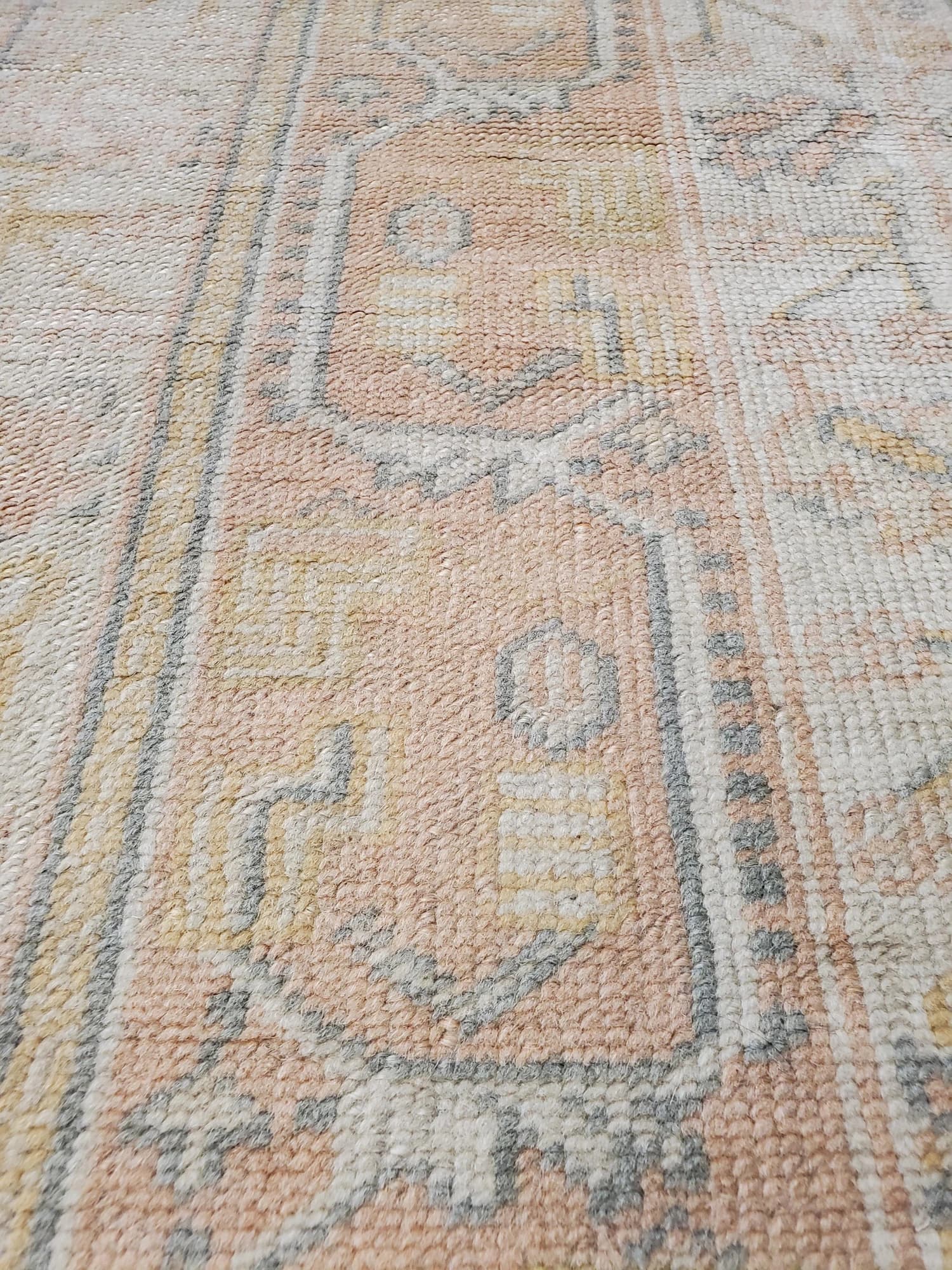 Oushak Carpet in Pink and Ivory, actual catalog view 7