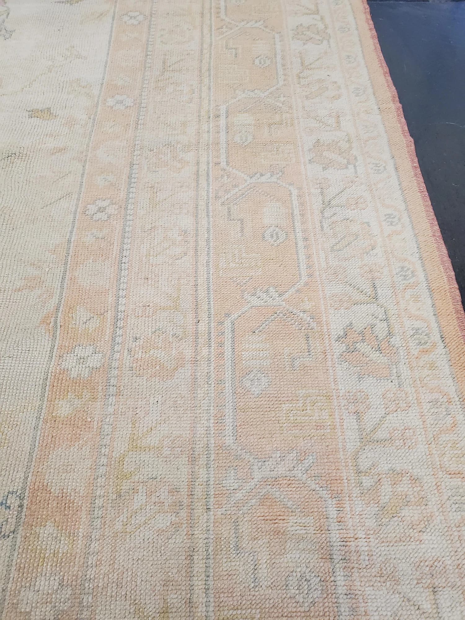 Oushak Carpet in Pink and Ivory, actual catalog view 9