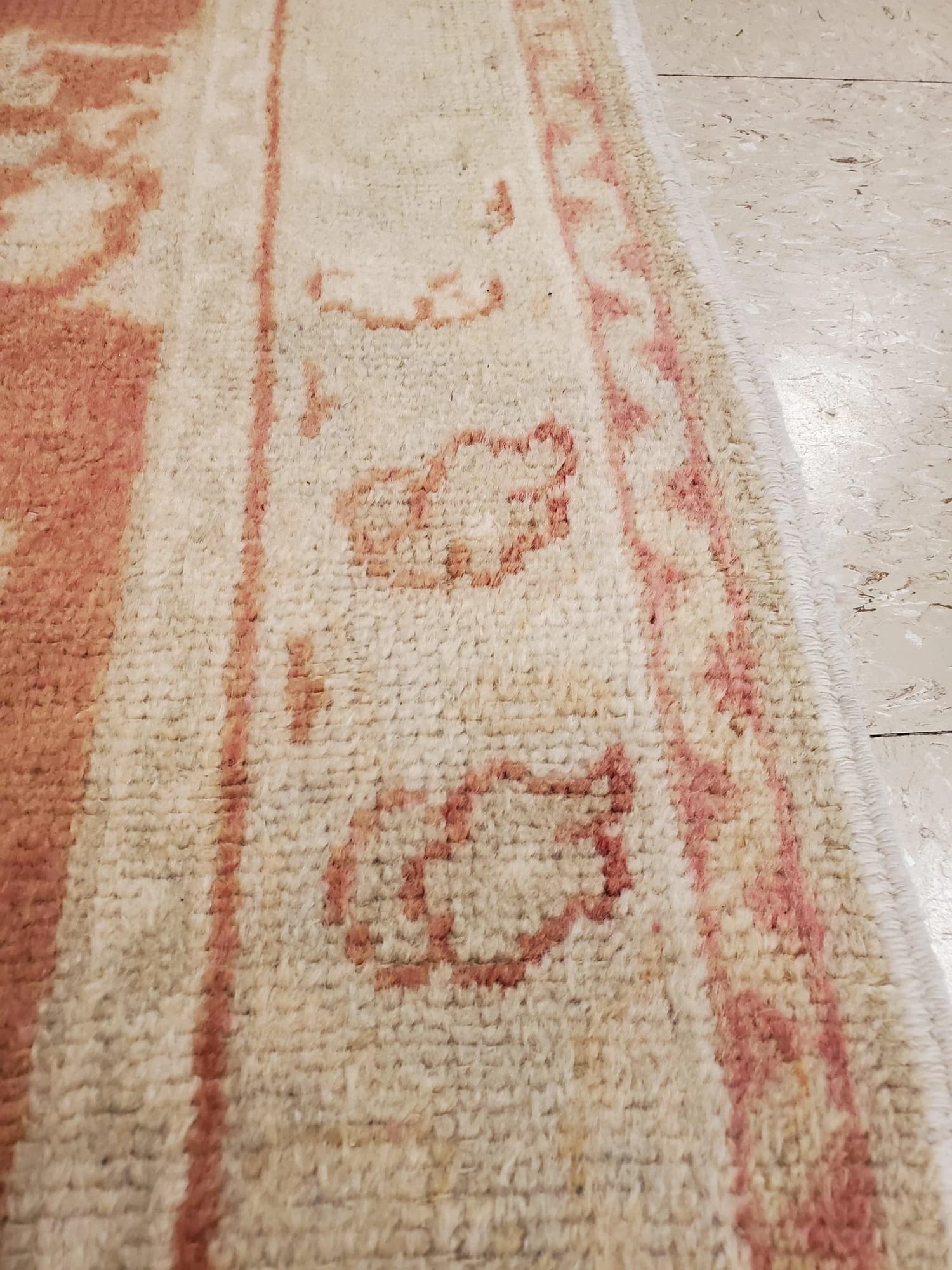 Oushak Runner in Beige and Orange, actual catalog view 6