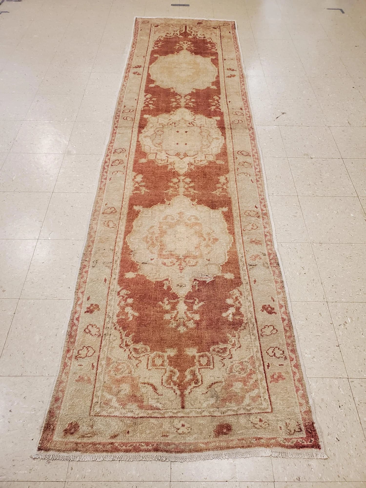 Oushak Runner in Beige and Orange, actual catalog view 7