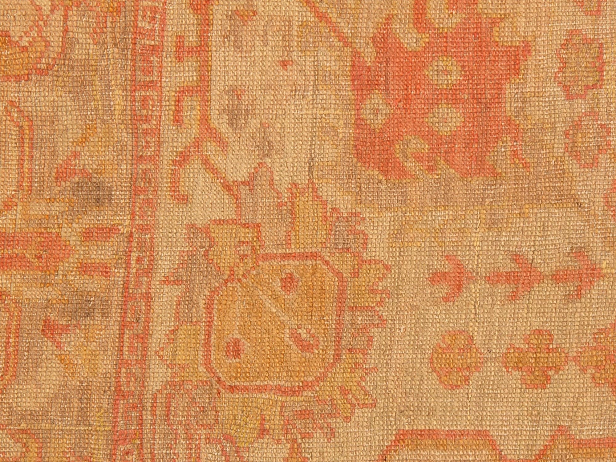 Oushak Carpet in Gold and Coral, actual catalog view 7