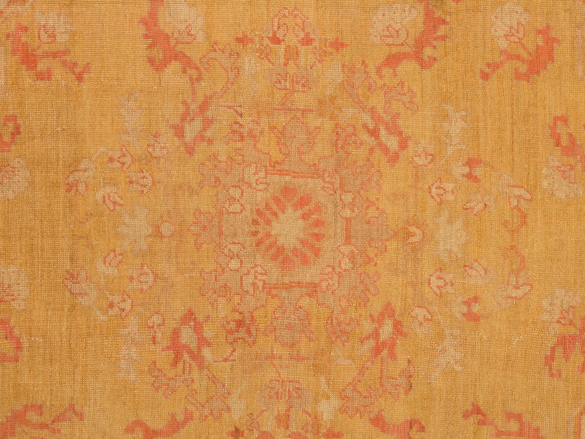 Oushak Carpet in Gold and Coral, actual catalog view 11