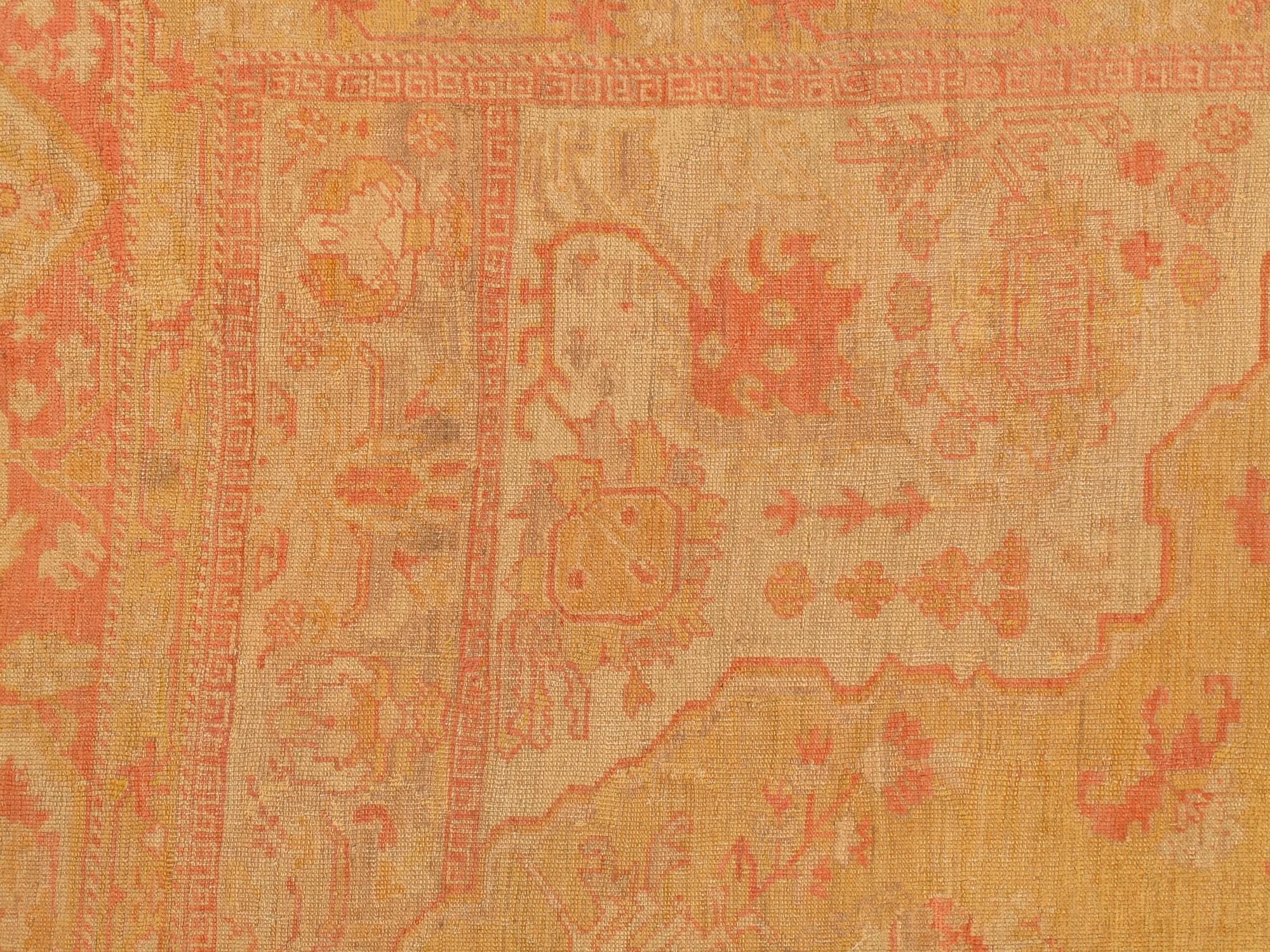 Oushak Carpet in Gold and Coral, actual catalog view 10