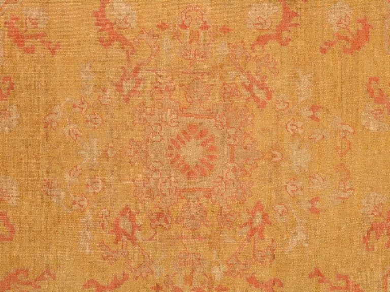 Oushak Carpet in Gold and Coral, actual catalog view 2