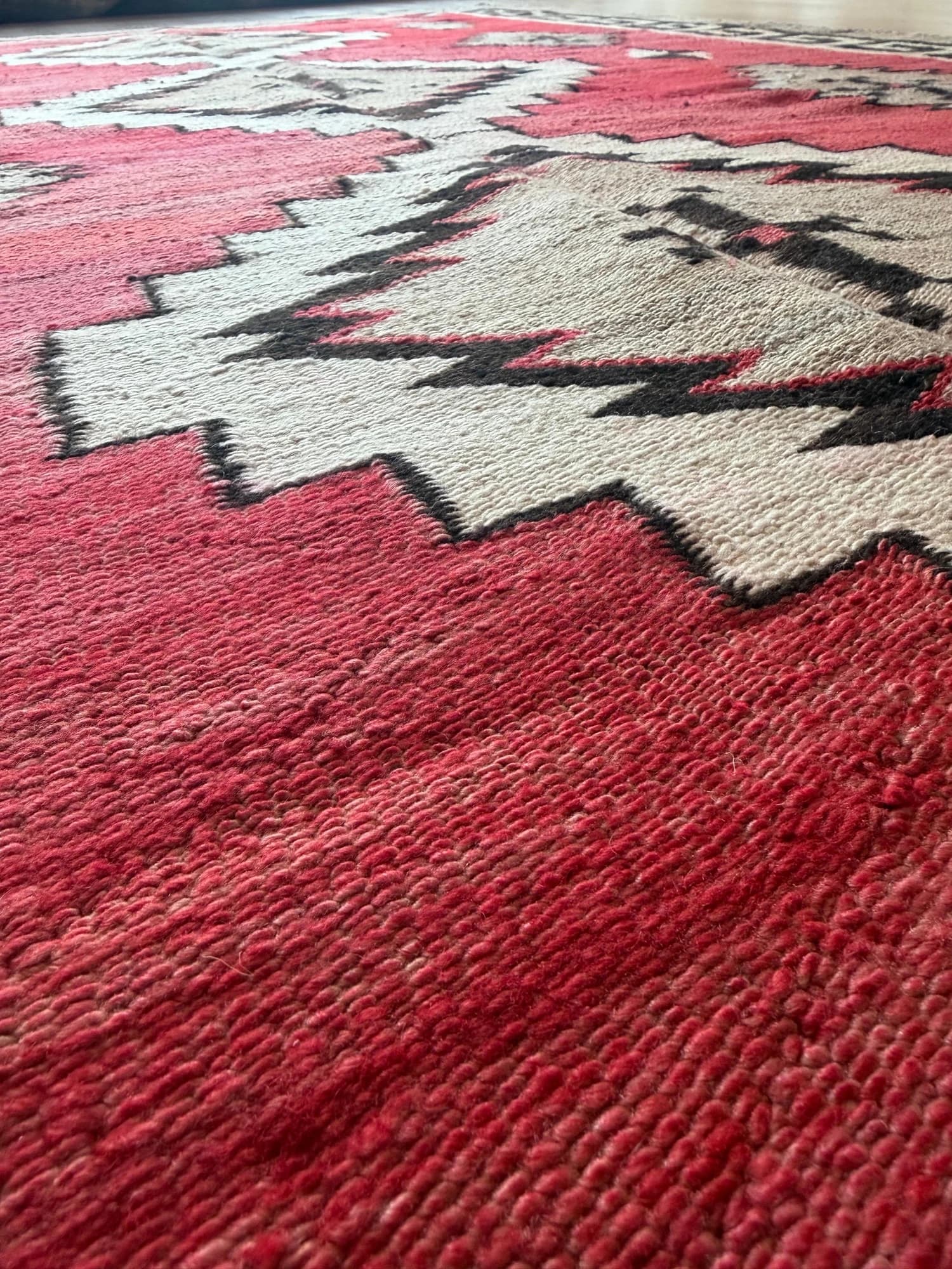 Navajo Rug in Red and Ivory, actual catalog view 10