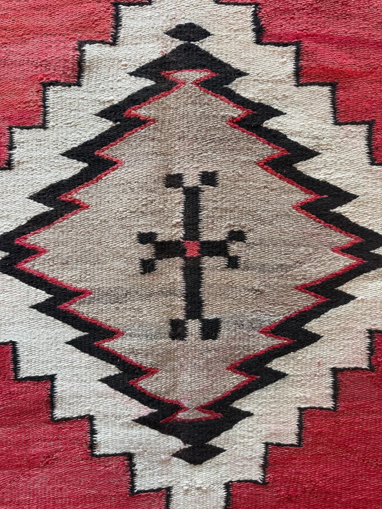 Navajo Rug in Red and Ivory, actual catalog view 12
