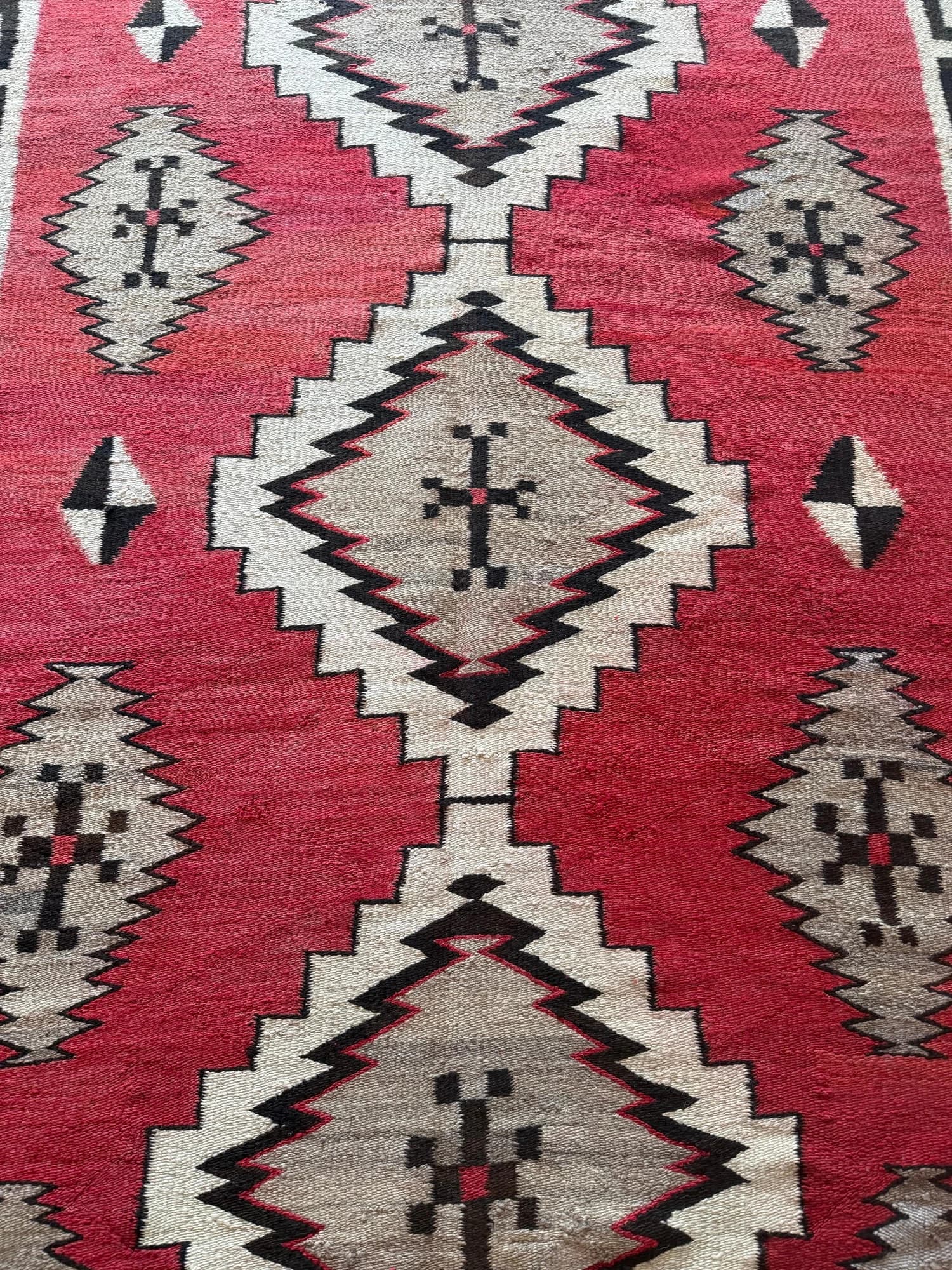 Navajo Rug in Red and Ivory, actual catalog view 7