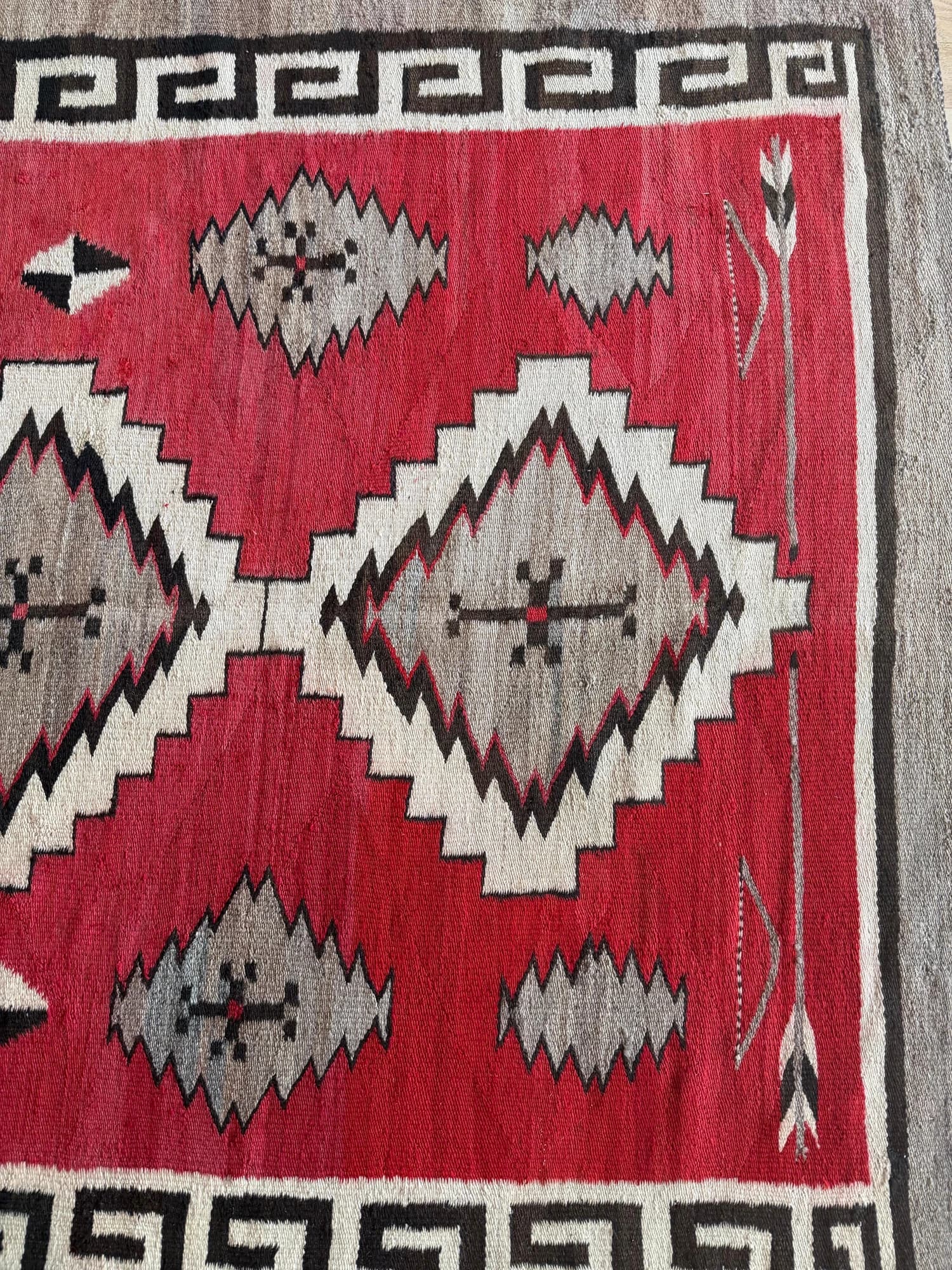 Navajo Rug in Red and Ivory, actual catalog view 11