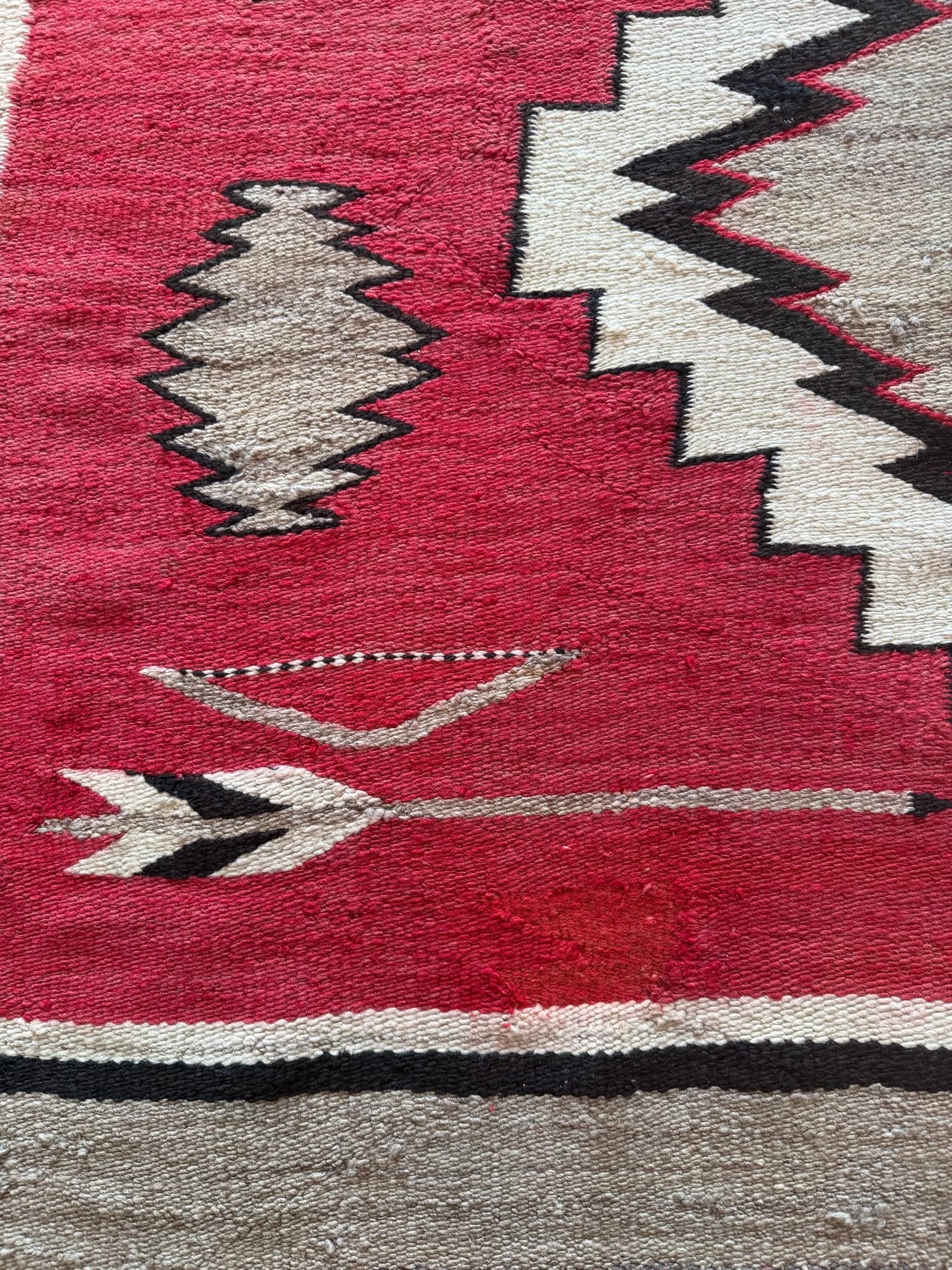 Navajo Rug in Red and Ivory, actual catalog view 9