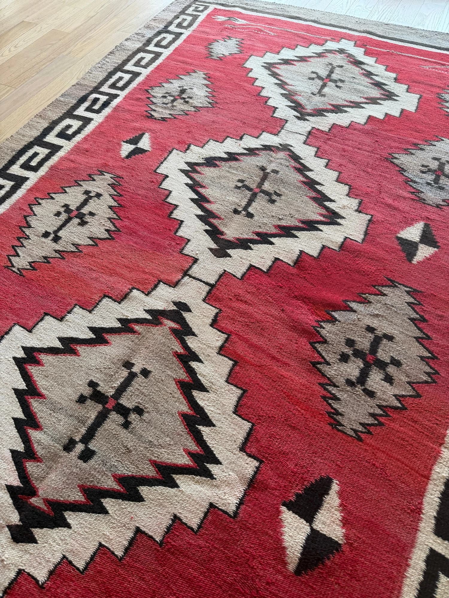 Navajo Rug in Red and Ivory, actual catalog view 8